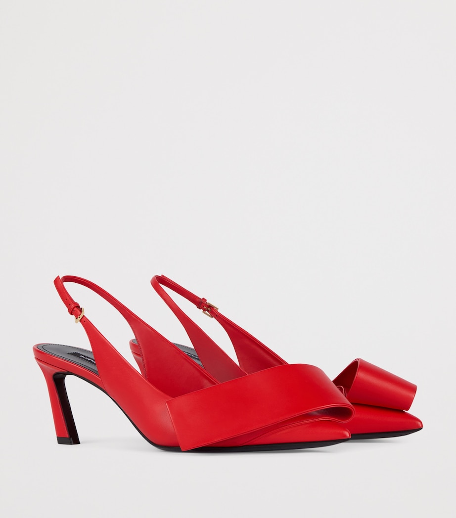 Givenchy Leather Twisted Ribbon Slingback Heels 65 Image 3