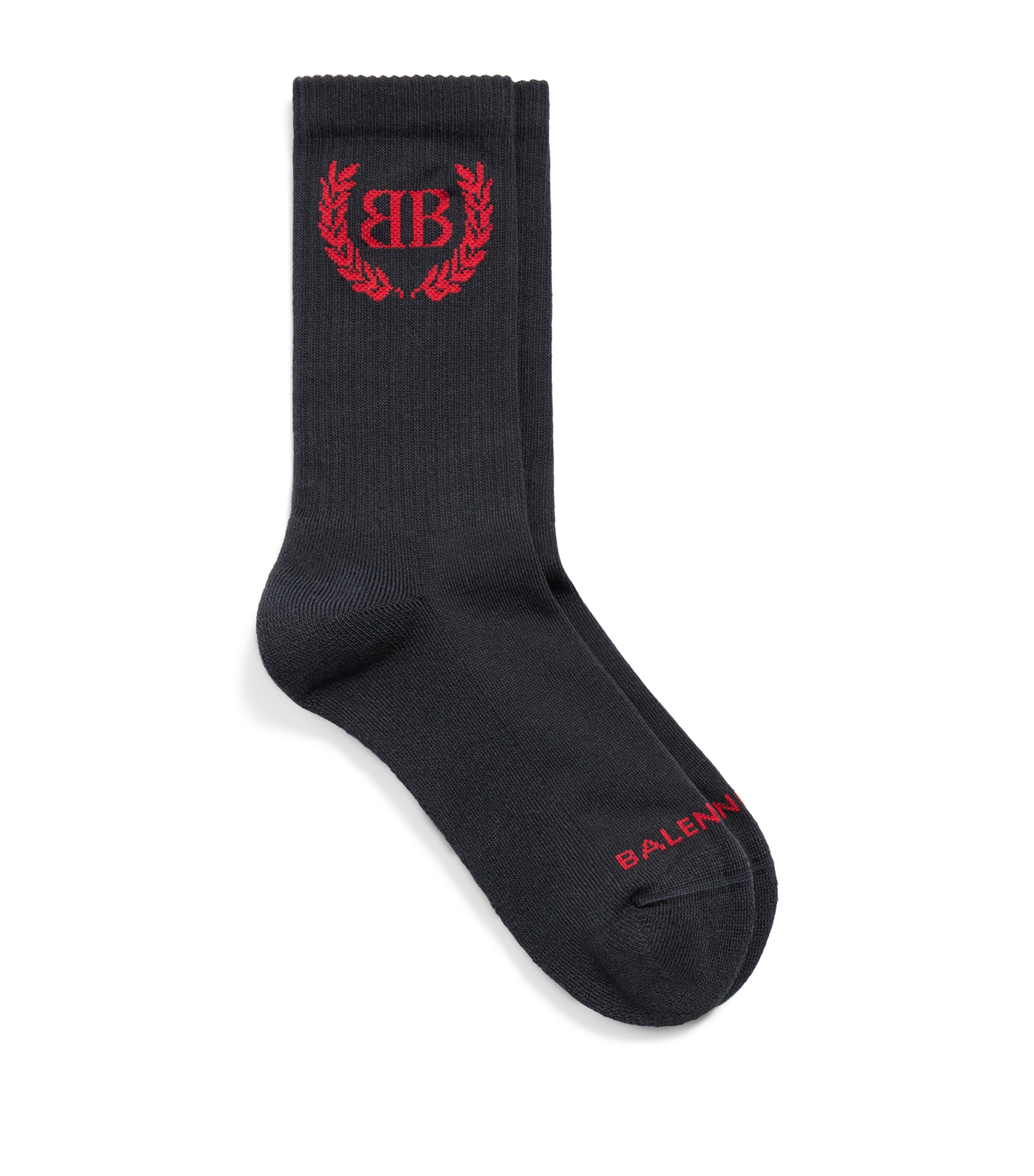 Balenciaga Cotton-blend Laurel Socks In Black