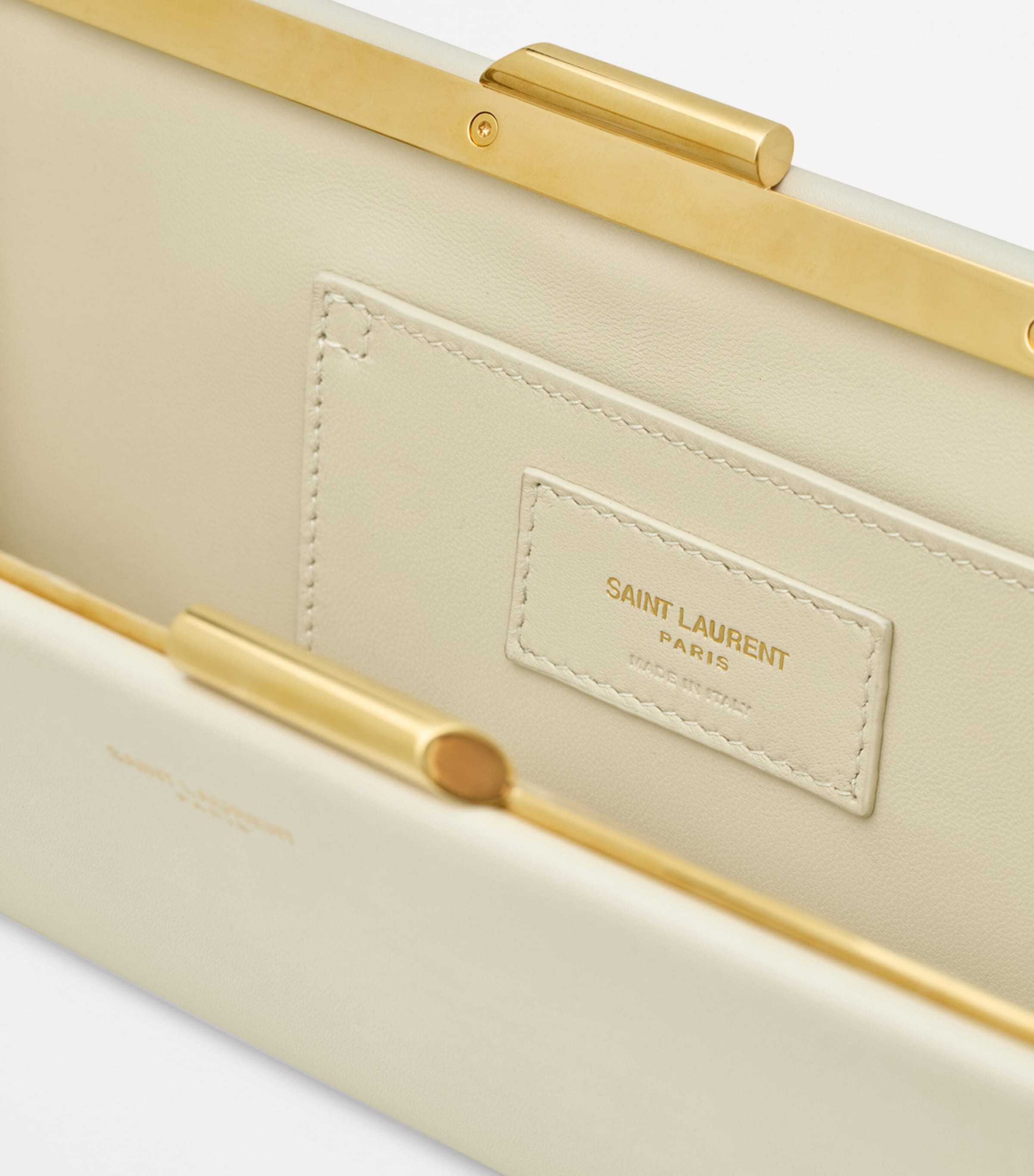 クラッチバッグ SAINT LAURENT SMALL MIDNIGHT CLUTCH IN CREAM COLOUR Saint Laurent Calfskin Midnight Clutch Bag | Harrods US