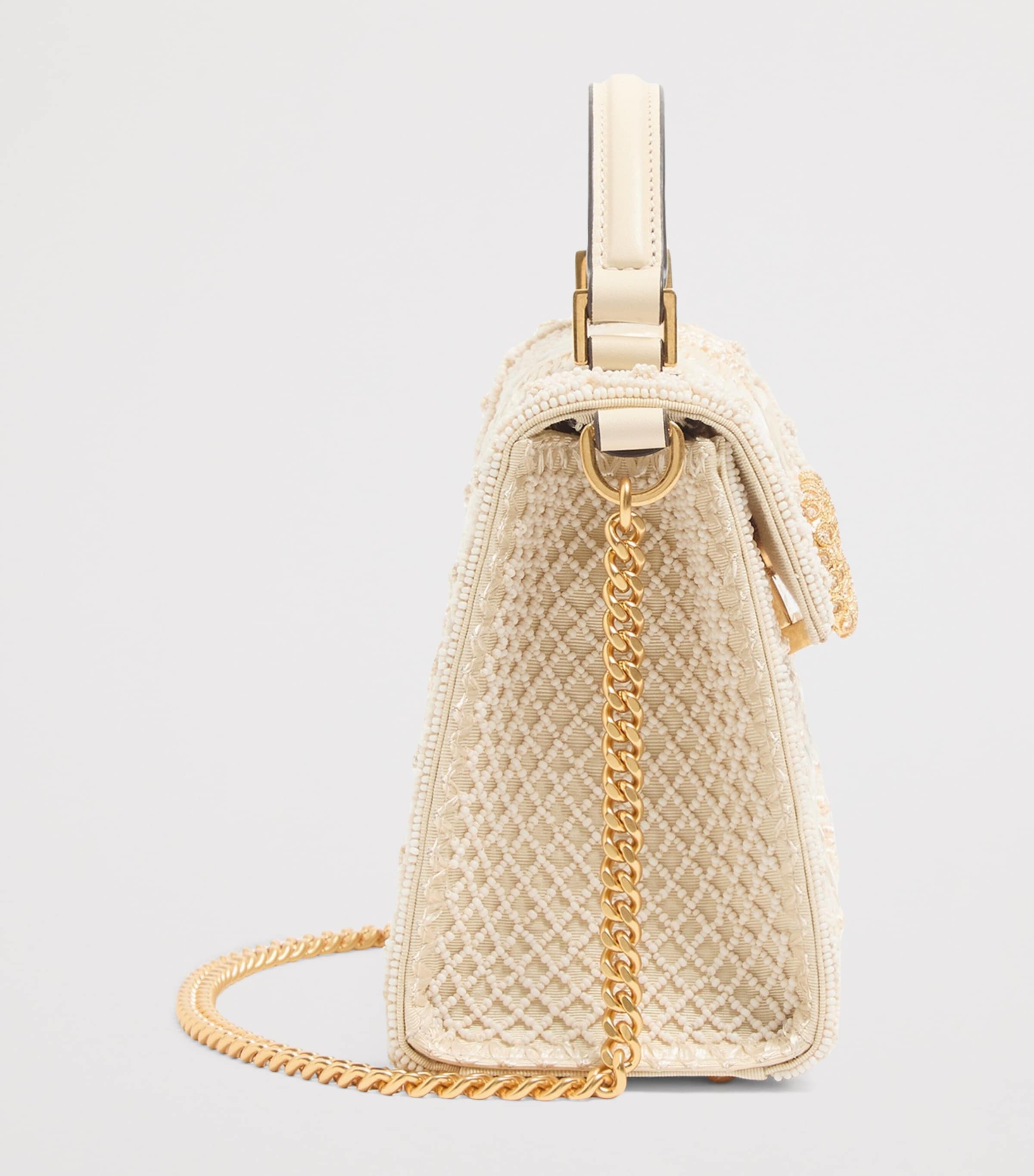 Valentino Garavani Mini Embroidered VSLING Top-Handle Bag Image 3