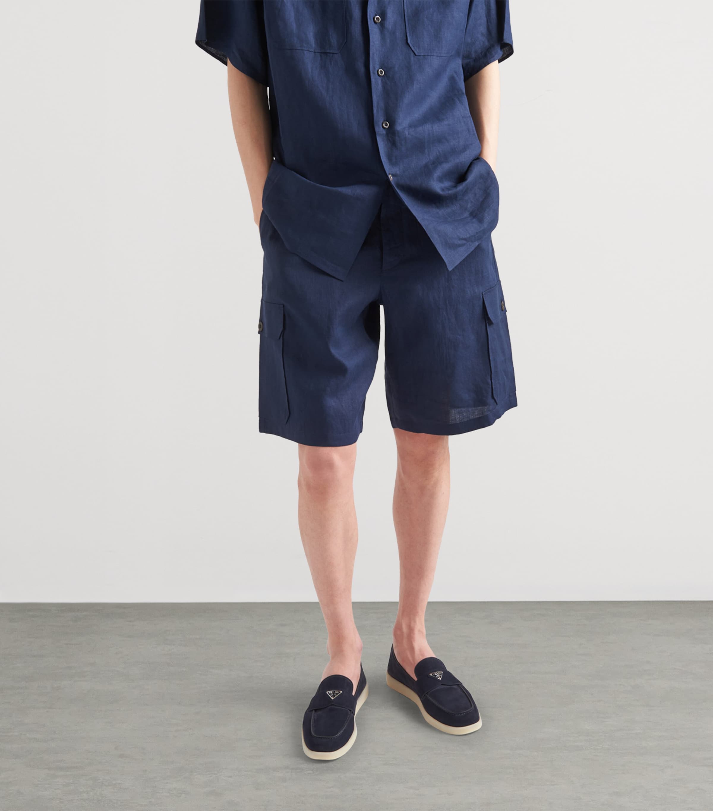 Suede Triangle Loafers F0008 Image 2