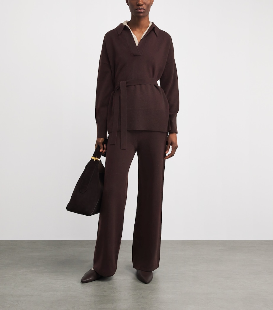 Yves Salomon Womens Merino Wool Straight Trousers Image 2