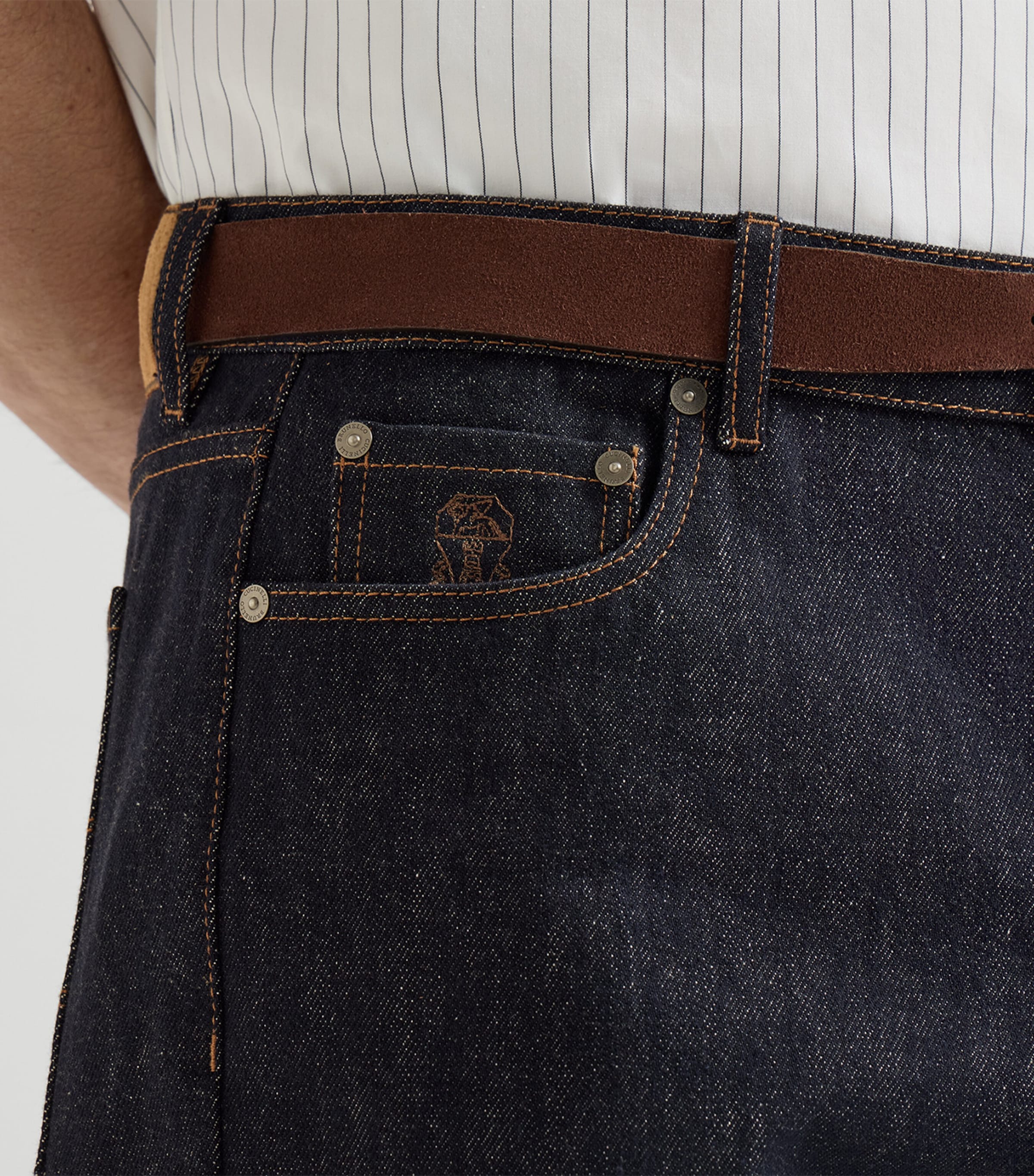 Brunello Cucinelli Mens Japanese Denim Jeans Image 6
