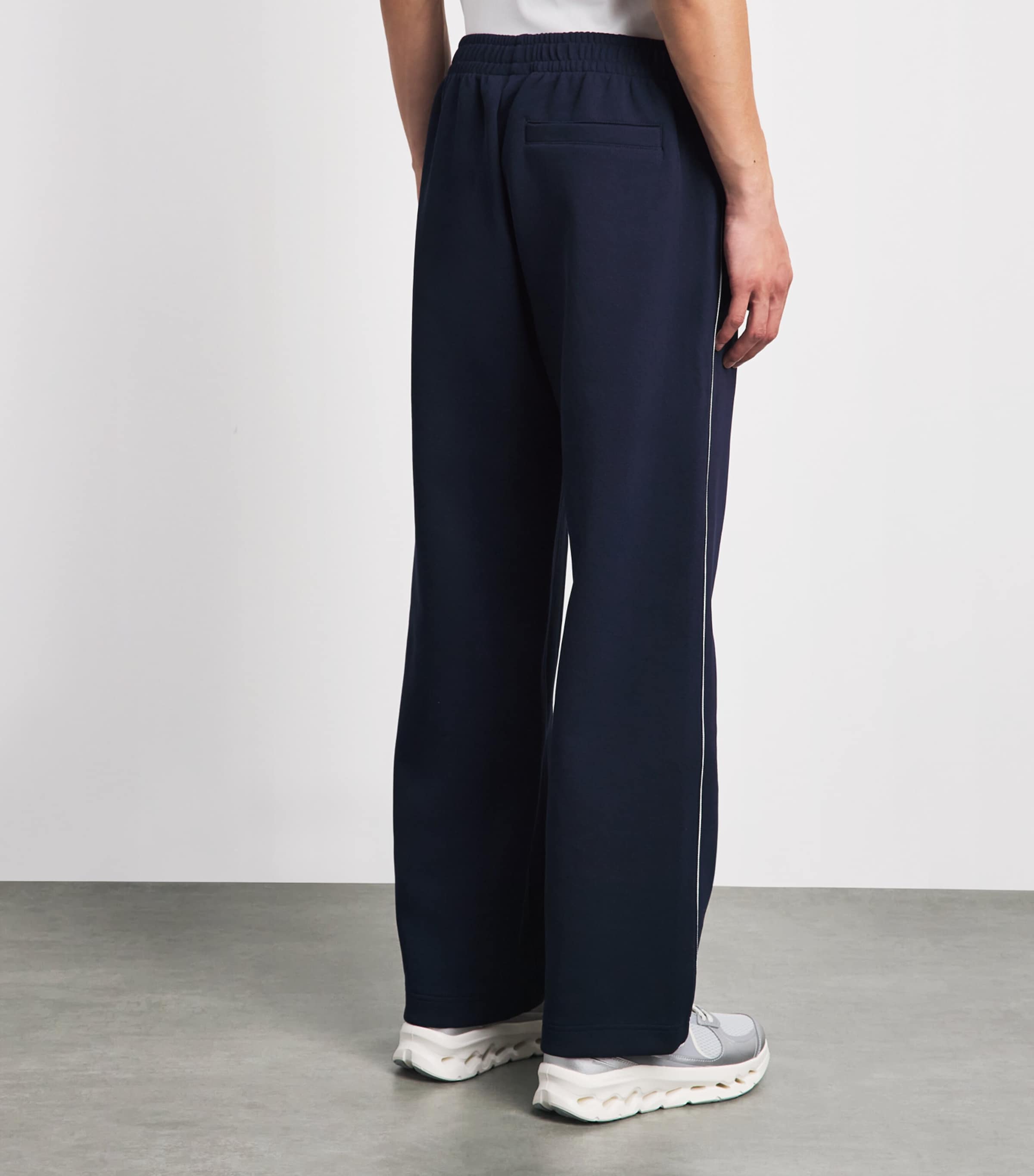 Lacoste Mens Tennis Heritage Sweatpants Navy Blue/flour Image 5