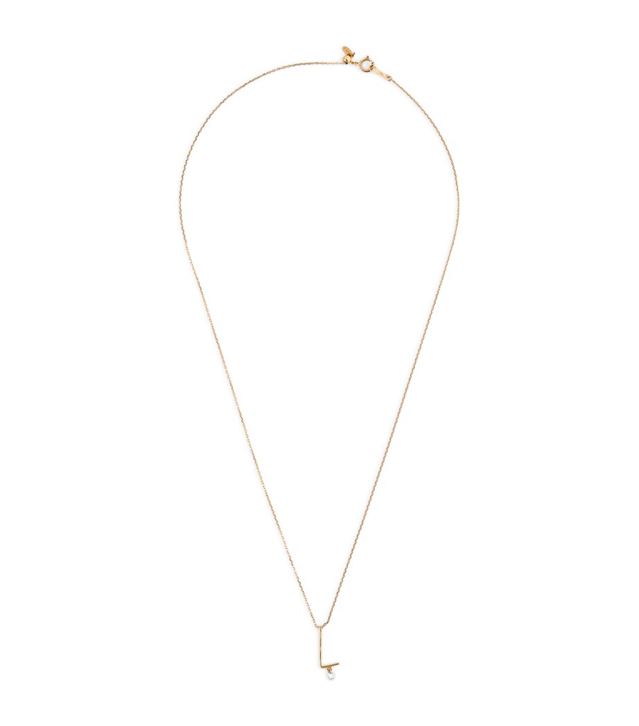 Persée Yellow Gold and Diamond Alphabet Necklace Yellow Gold Image 1