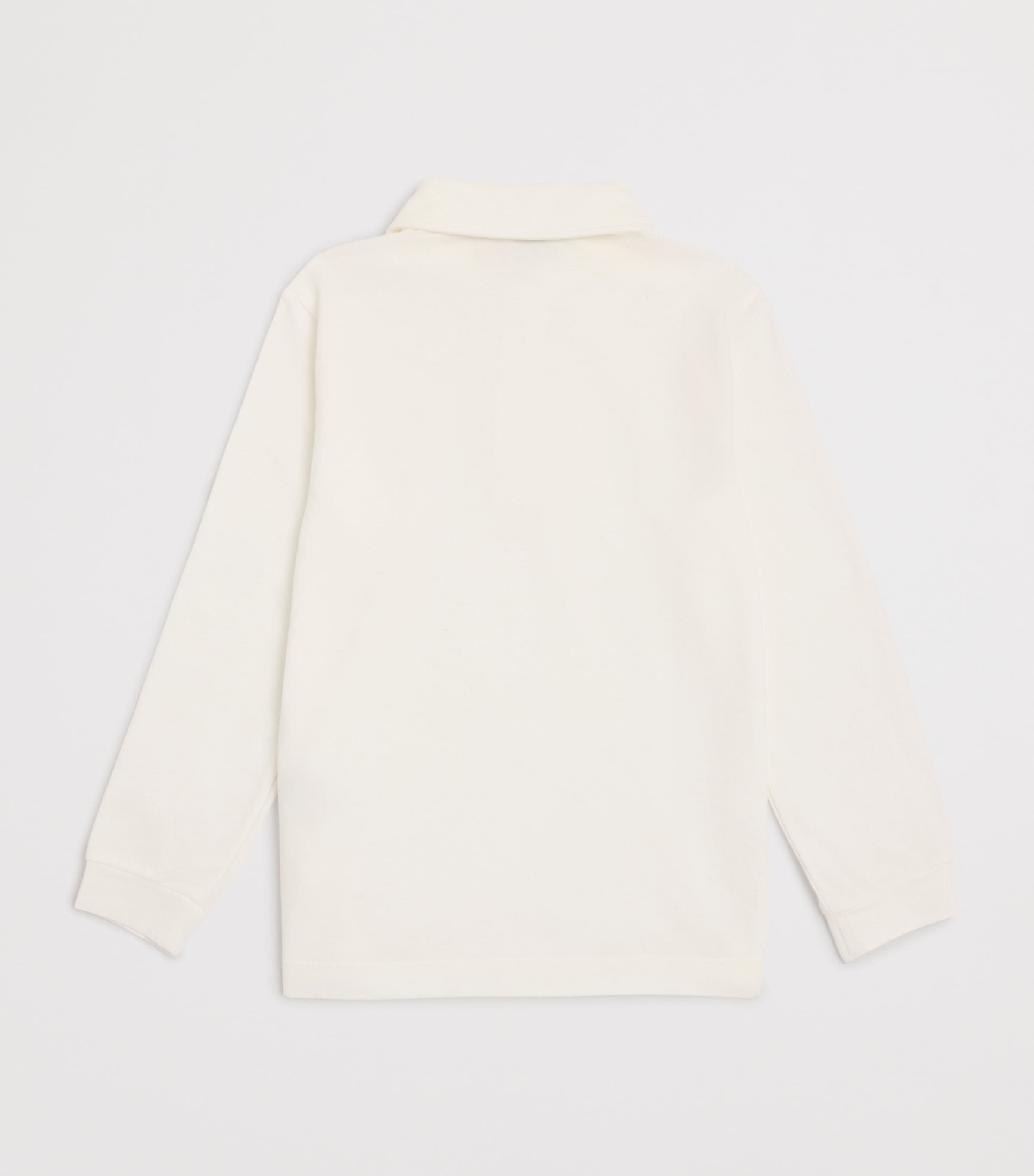 Cotton Long-Sleeve Polo Shirt (2-14 Years) 100MILK Image 2