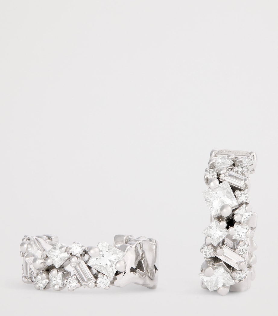Suzanne Kalan White Gold and Diamond La Fantaisie Hoop Earrings Wg/wd Image 5