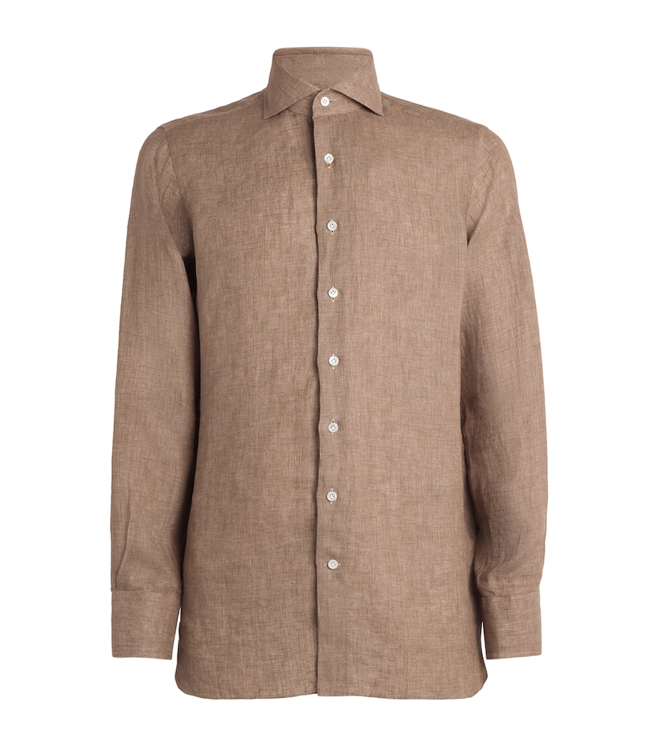 Linen Shirt BROWN Image 1