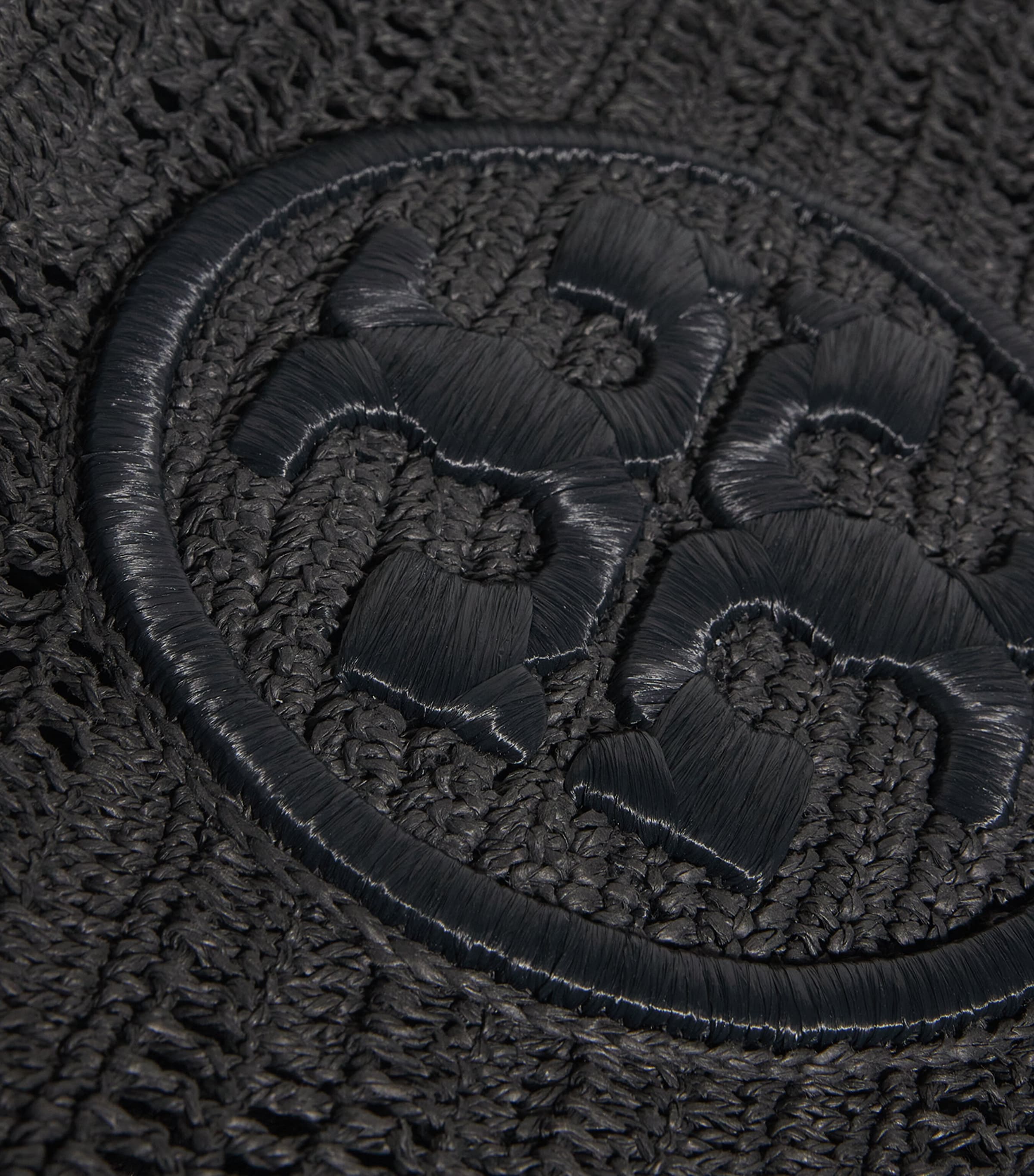 Large Crochet Ella Tote Bag 001 BLACK Image 6