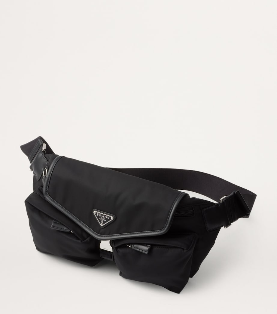 Small Re-Nylon and Calf Leather Belt Bag F0002 Image 3