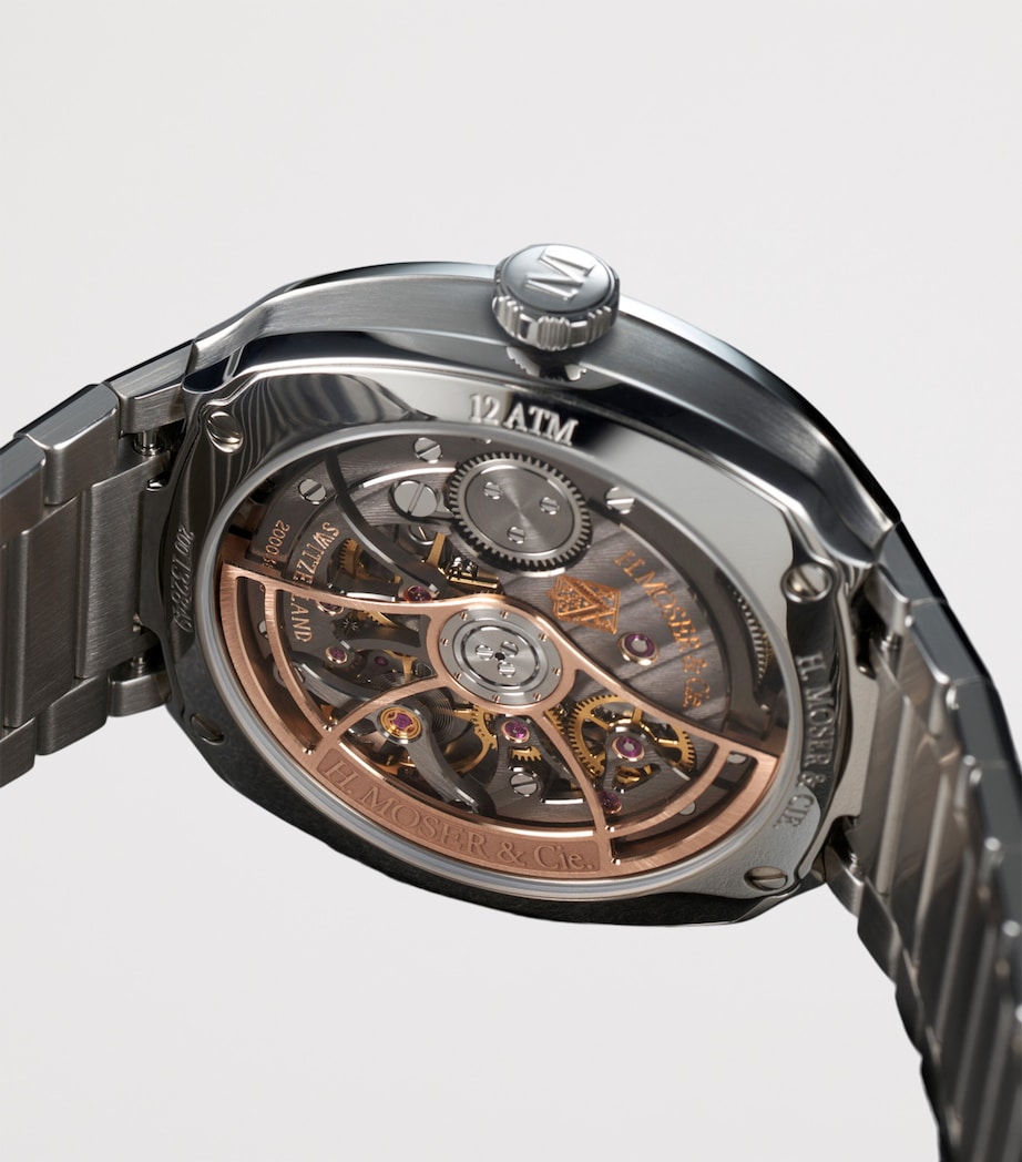 Stainless Steel Streamliner Centre Seconds Watch 40mm GREEN Image 2