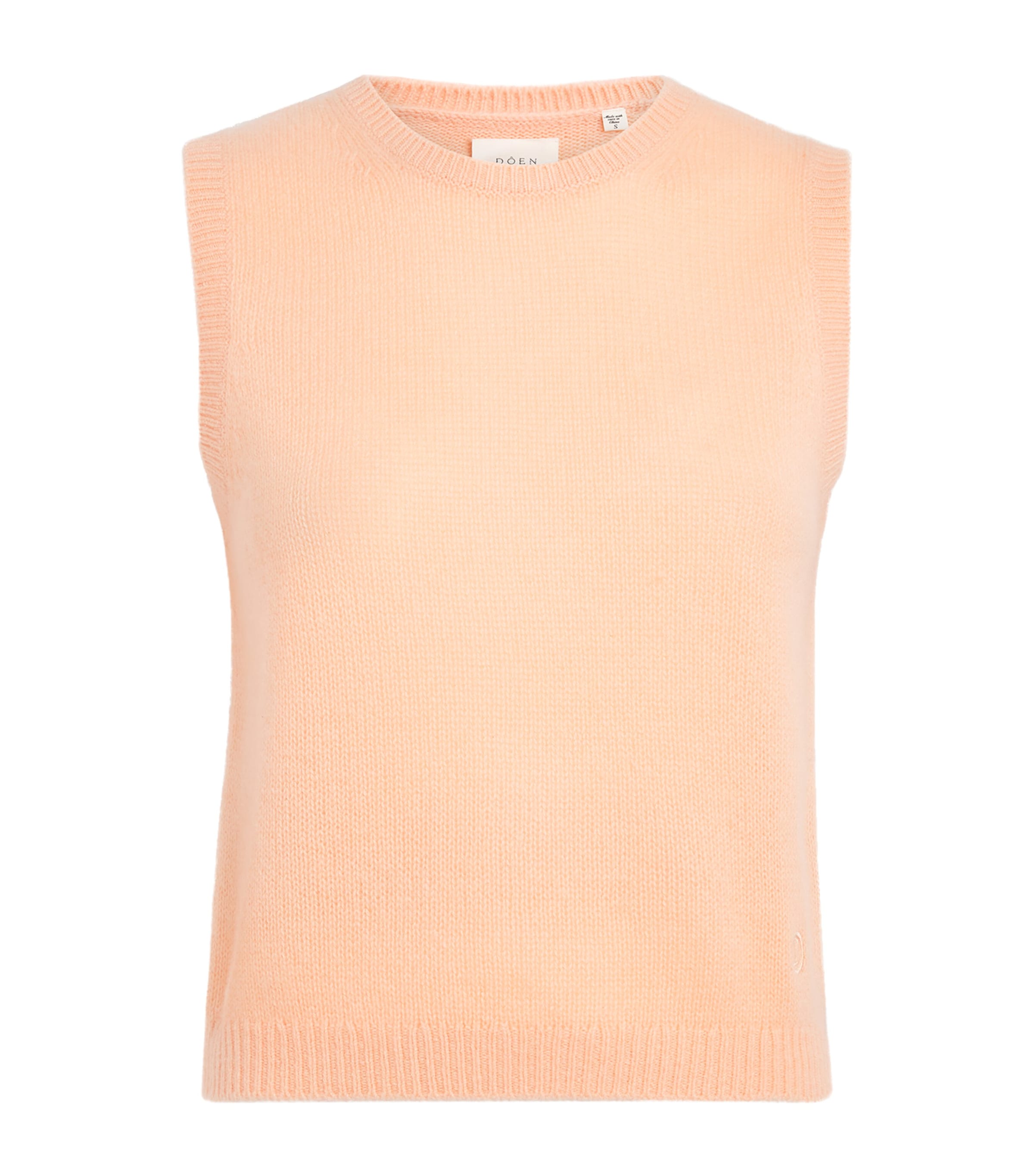 DÔEN Womens Cashmere Louden Top Light Peach Sorbet Image 1