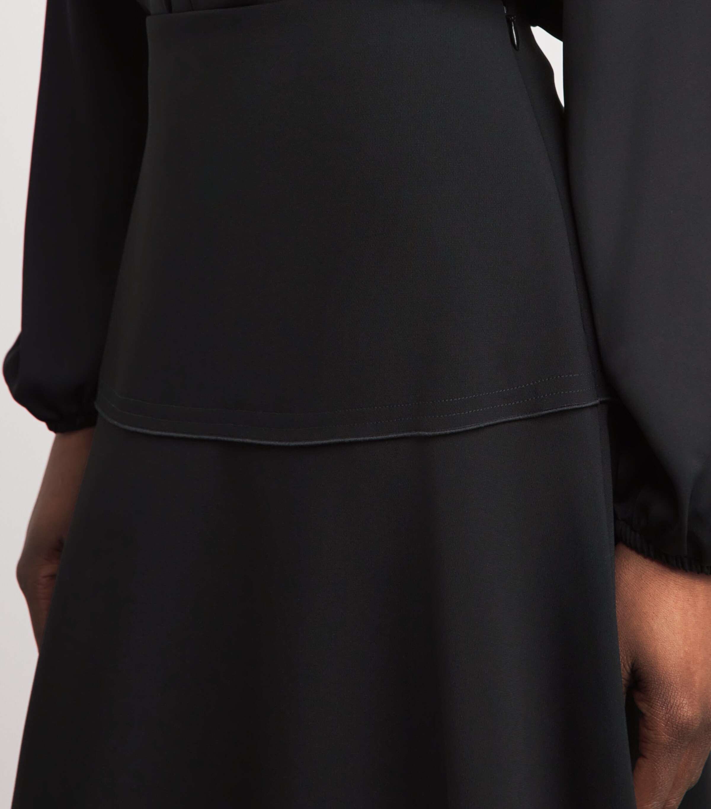 Theory Womens Admiral Crepe Midi Circle Skirt Black Image 3