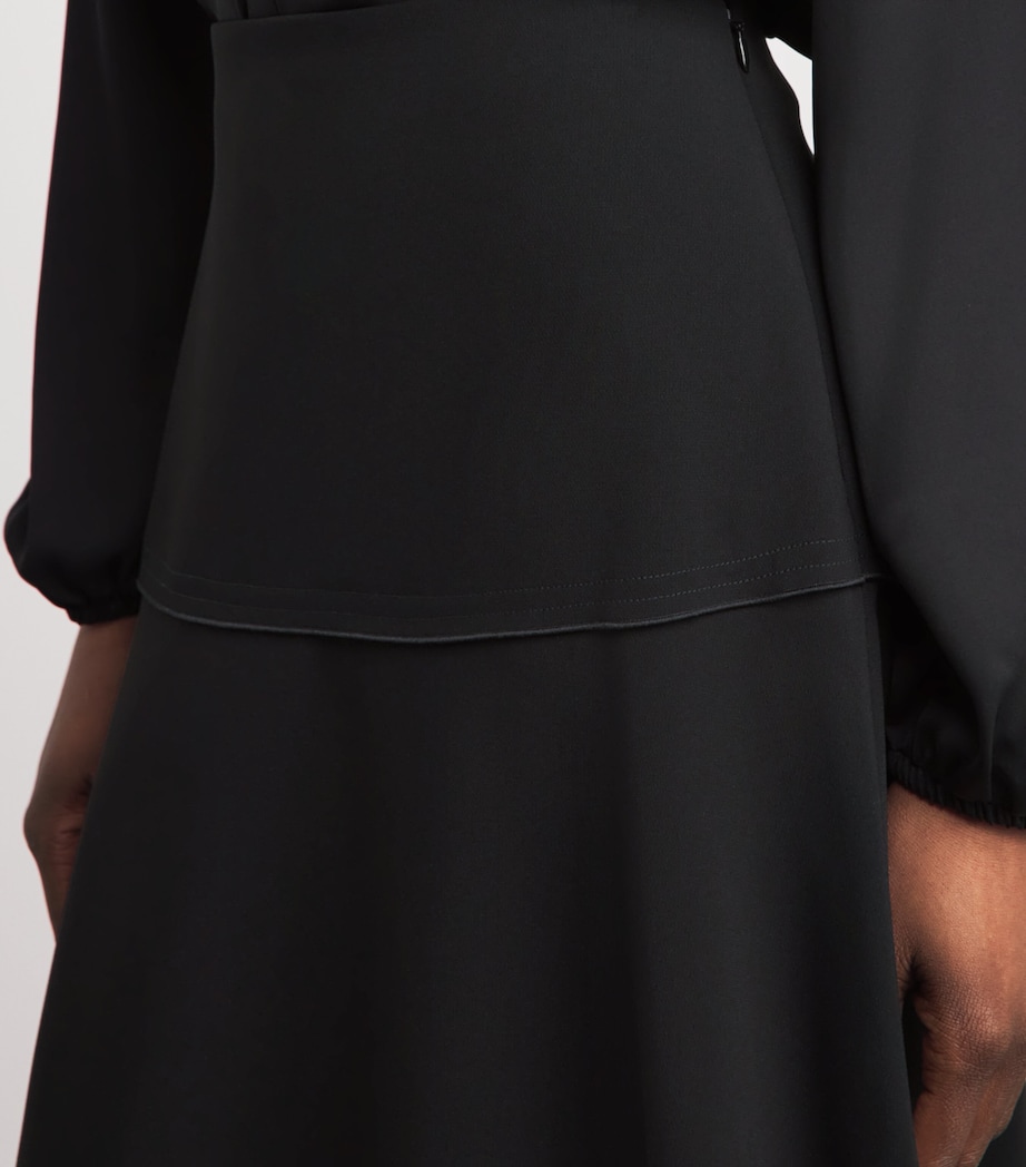 Theory Womens Admiral Crepe Midi Circle Skirt Black Image 3