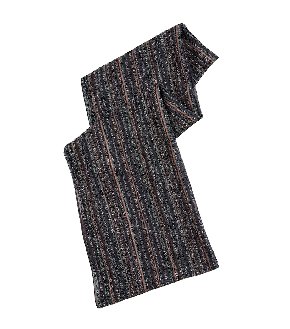 Missoni Sequin-Embellished Stripe Stole Drk Brown Tone Image 1