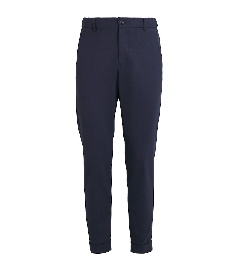Marco Pescarolo Mens Virgin Wool Drawstring Trousers Blu Image 1