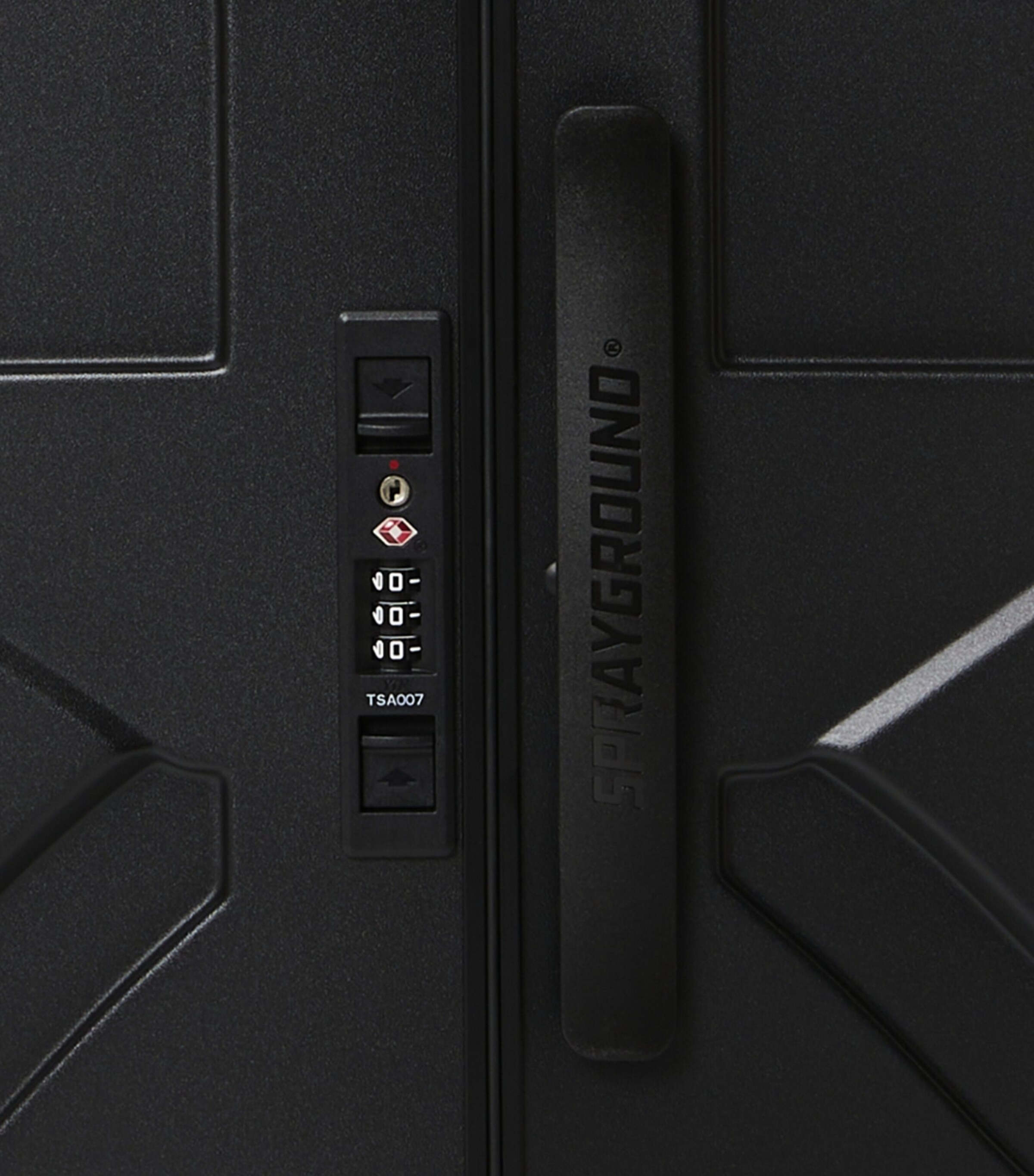 Embossed Check-In Suitcase (79cm) BLACK Image 6