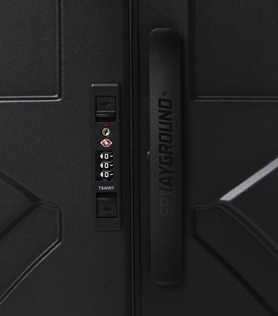 Embossed Check-In Suitcase (79cm) BLACK Image 6