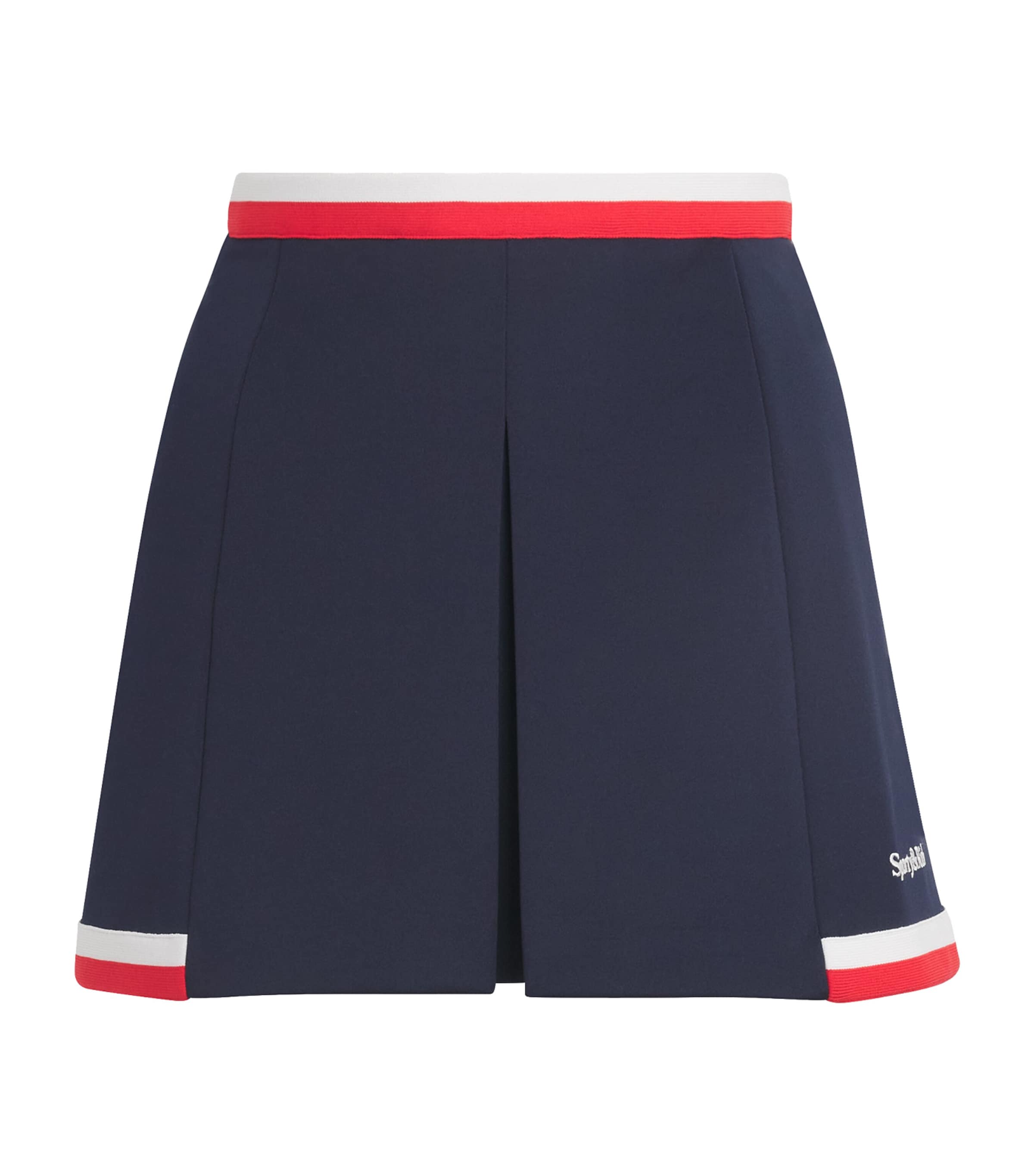 Sporty And Rich Logo Mila Mini Skirt In Navy