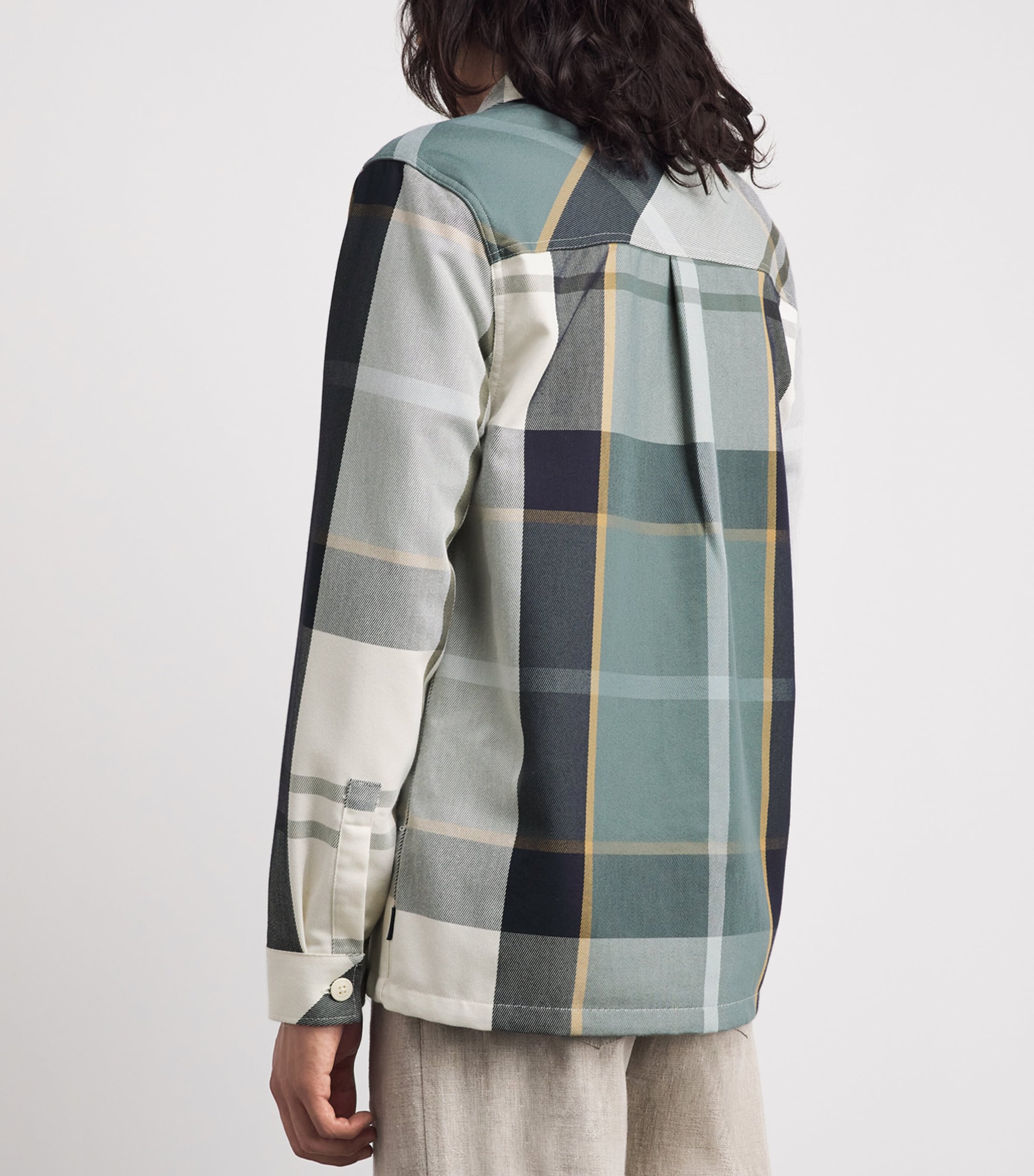 Barbour Mens Tartan Ettrick Shacket Meadow Brook Tartan Image 5