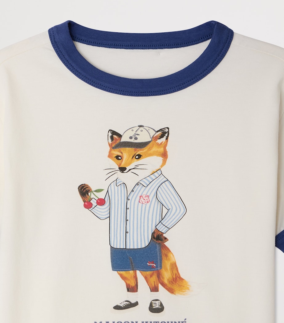 Bonpoint x Maison Kitsuné Cotton Akiva T-Shirt (4-14 Years) Blanc Lait Image 3