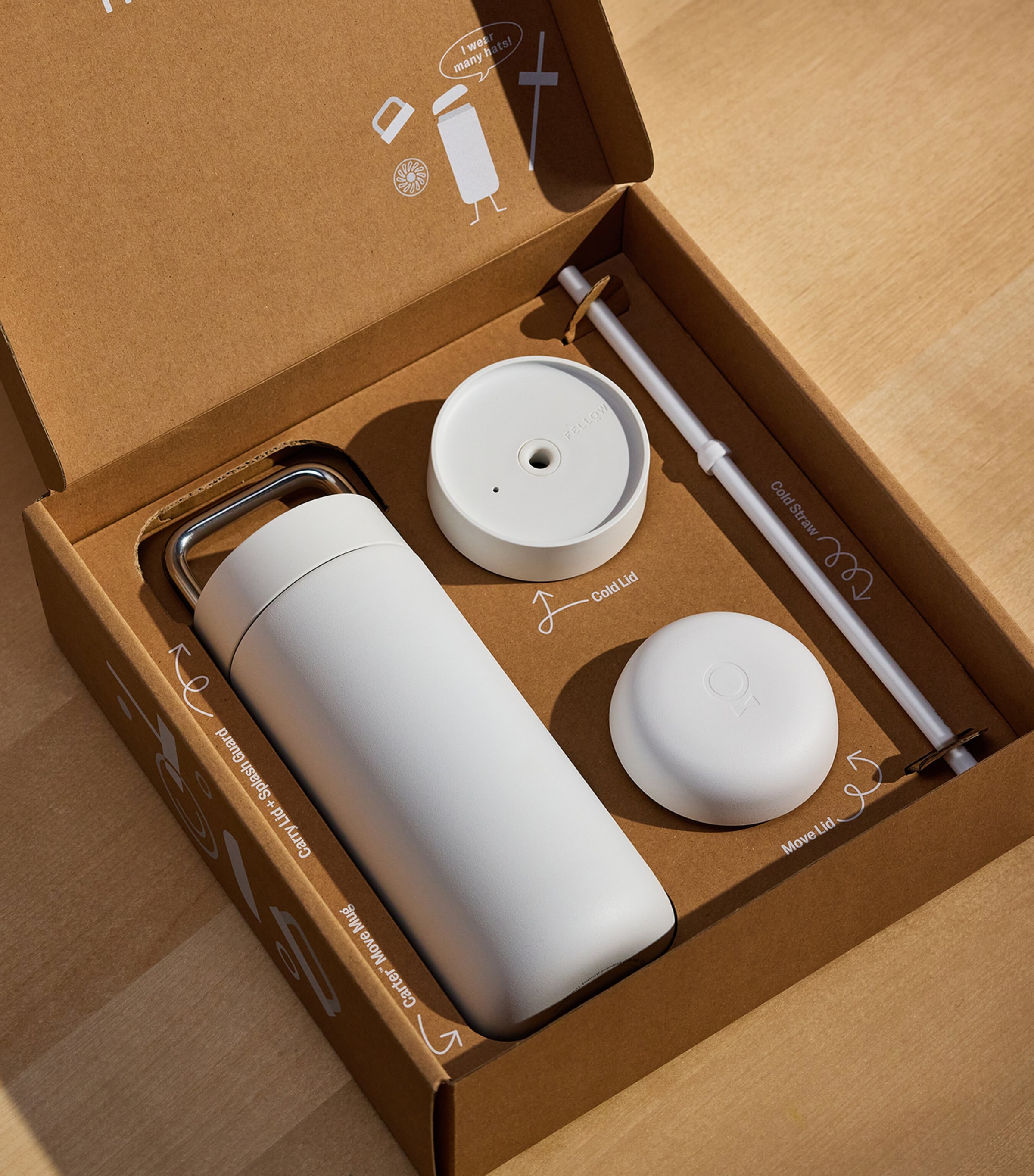 Carter Travel Mug Bundle (455ml) MATTE WHITE Image 4