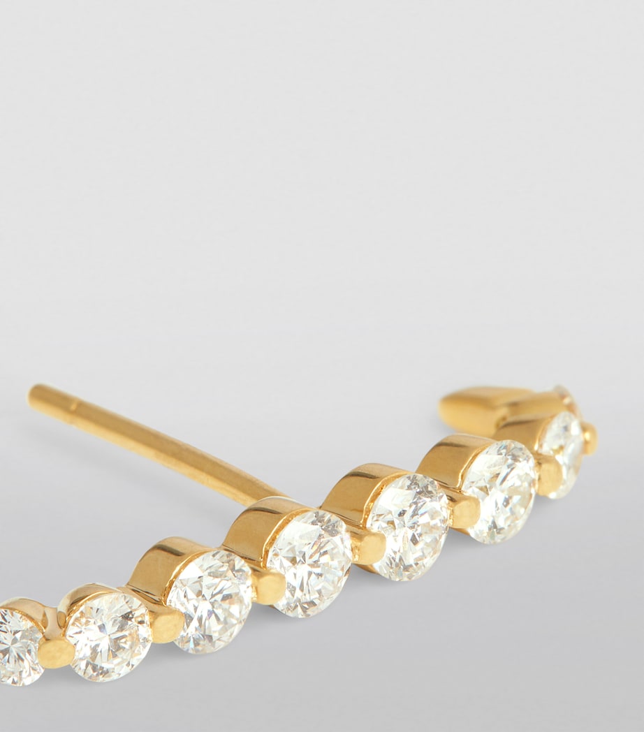 Yellow Gold and Diamond Floating Lobe Cuff YELLOW GOLD Image 5