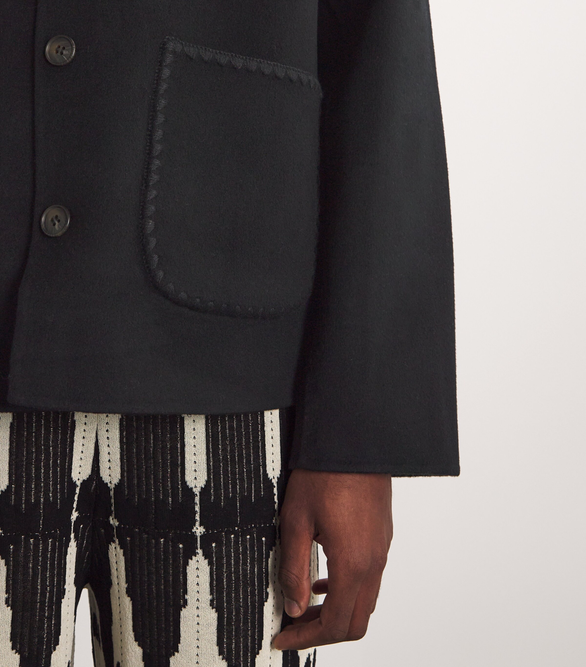 Wool-Cashmere Overshirt BLACK Image 6