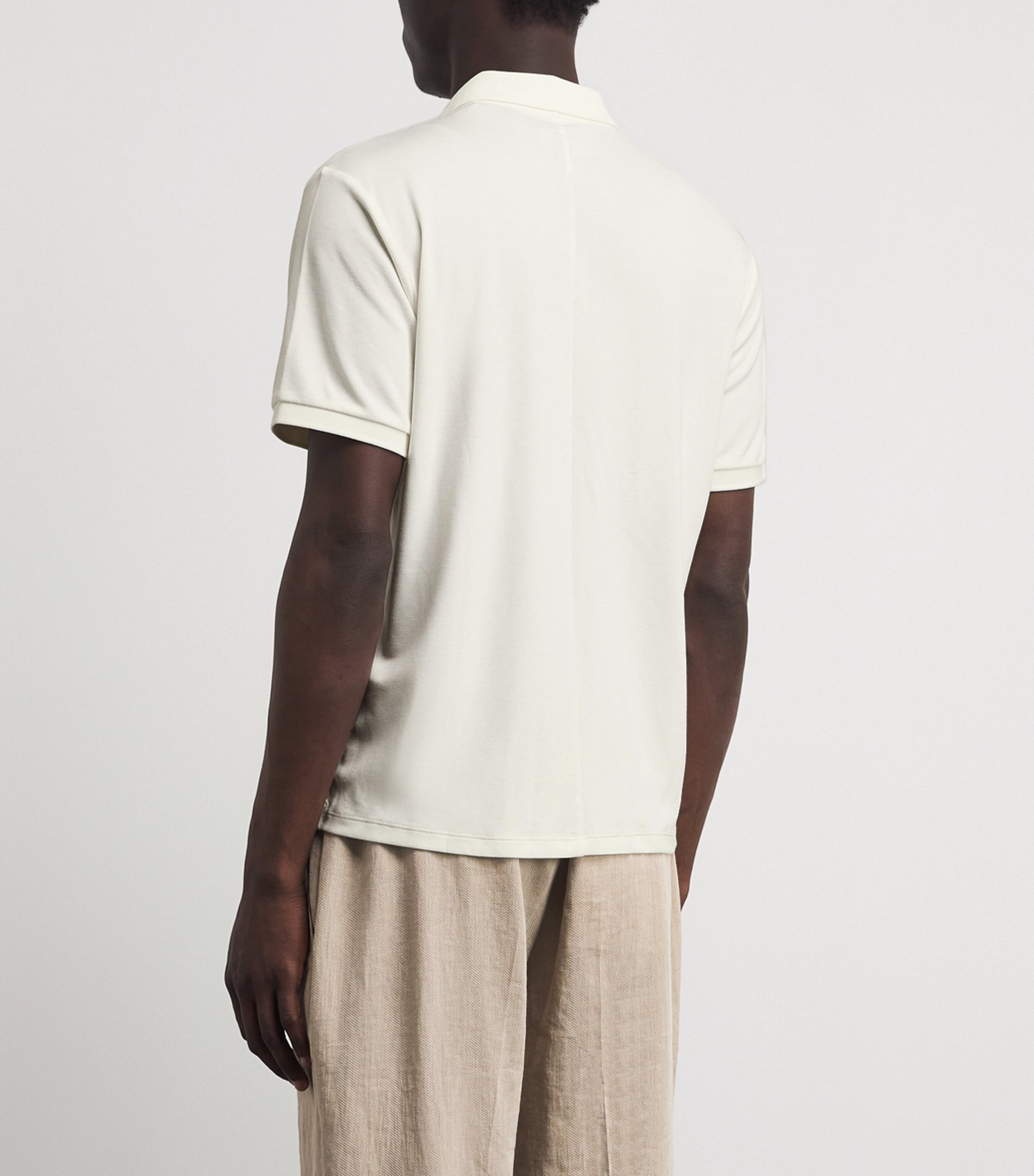 Rag & Bone Mens Technical Piqué Polo Shirt Chalk Image 5