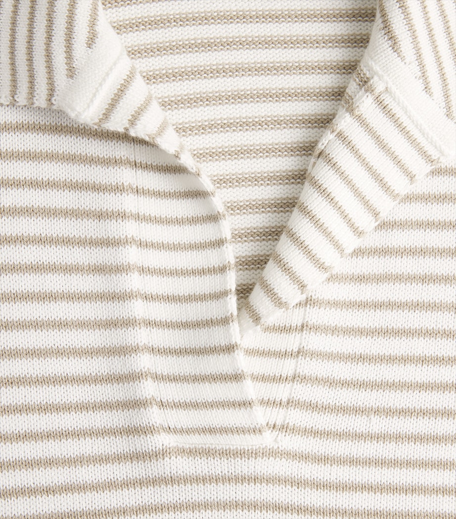 Barbour Womens Cotton Stripe Aylesby Sweater Cloud/sand Image 6