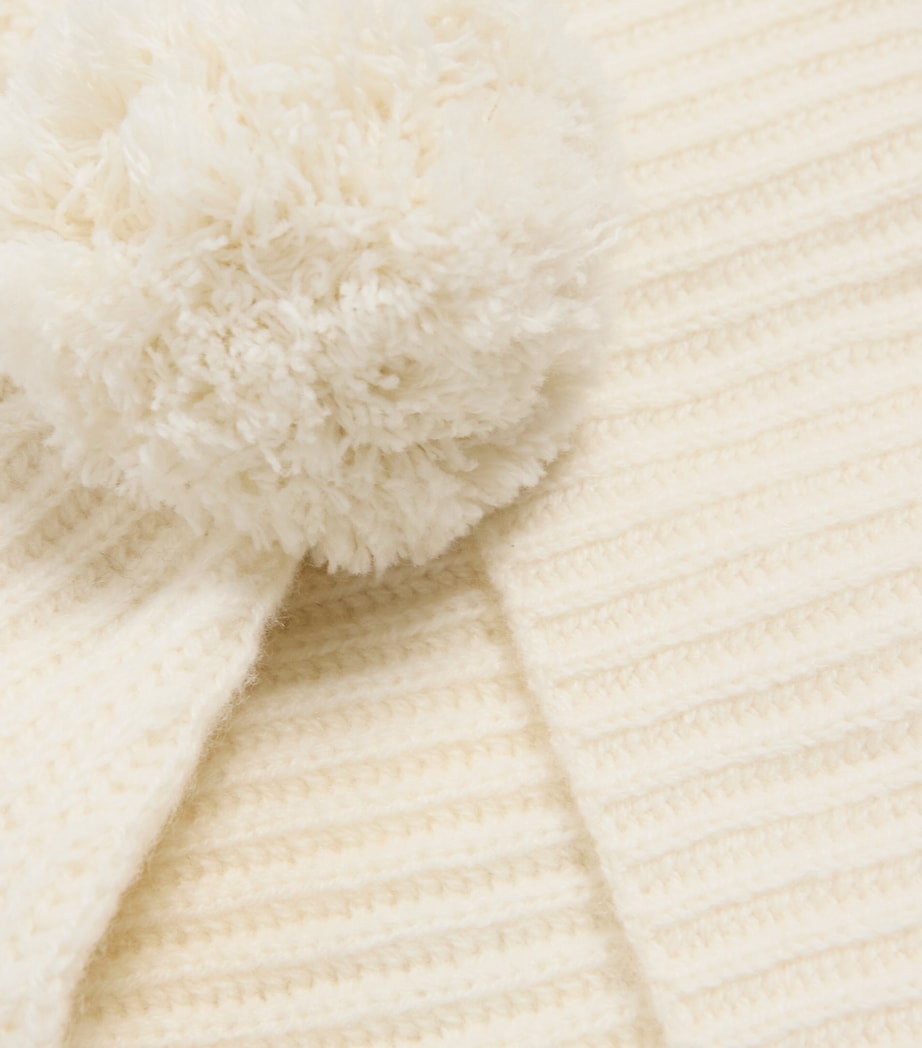 Cashmere Pom-Pom Beanie 2040 OFF WHITE Image 3