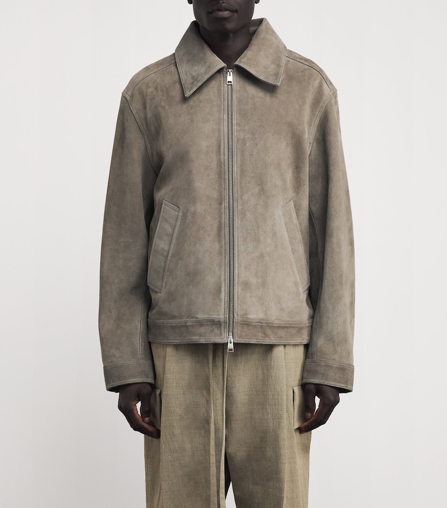 Suede Bomber Jacket CENDRE/0952 Image 3