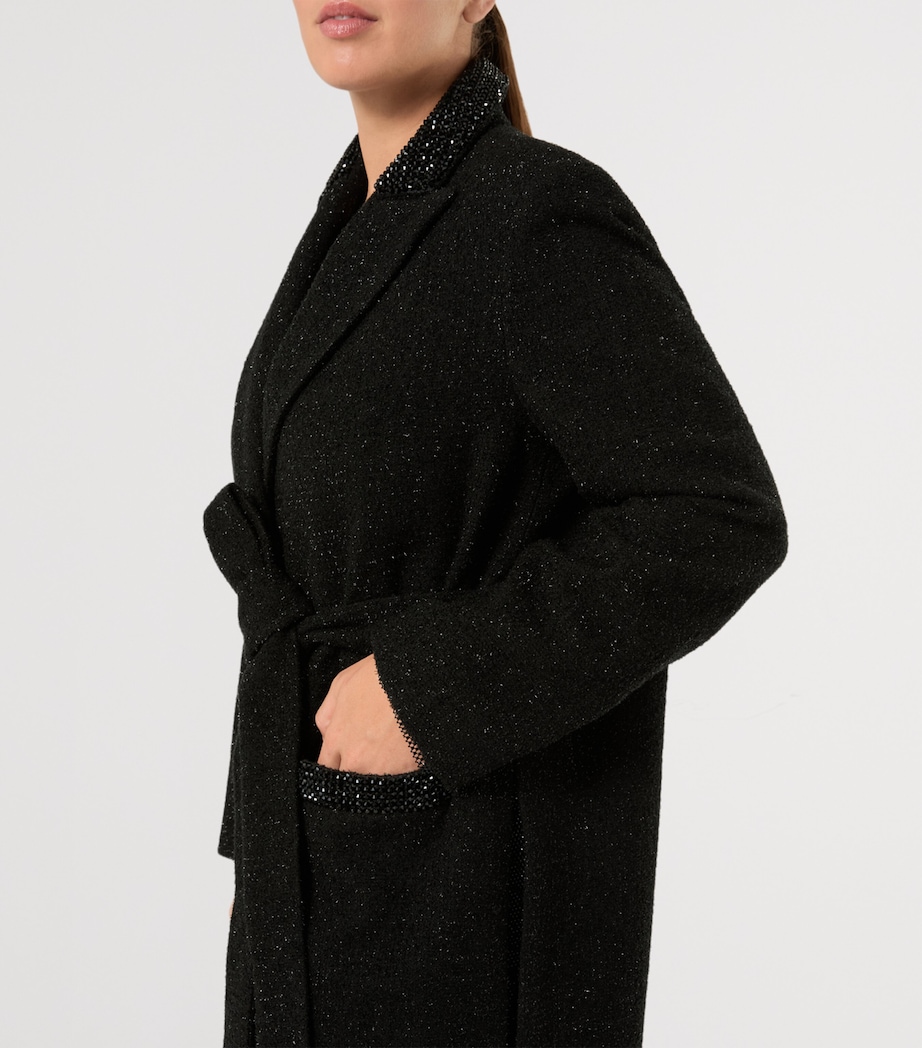 Marina Rinaldi Womens Longline Belted Coat Black Image 5
