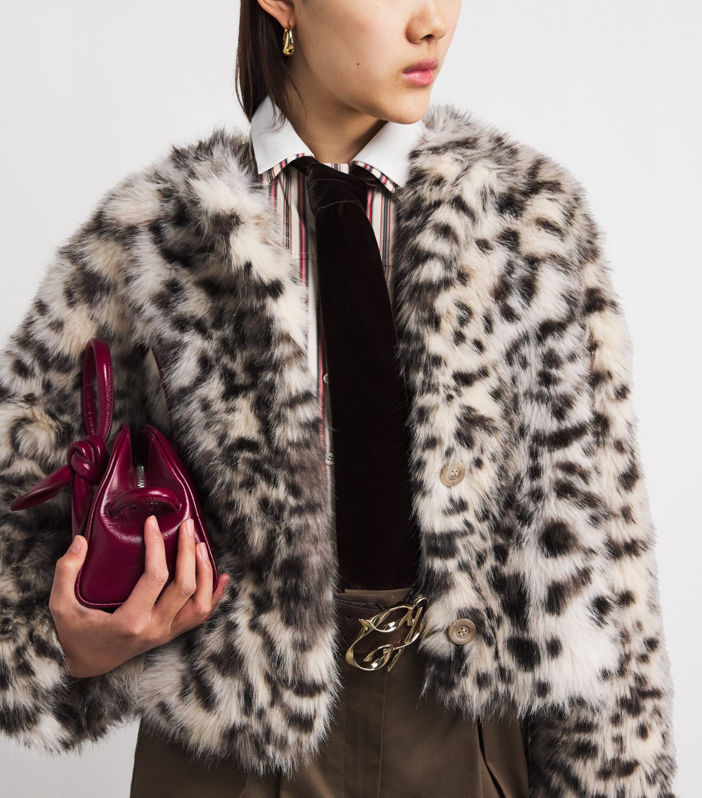Faux Fur Leopard Print Jacket LEOPARD Image 6