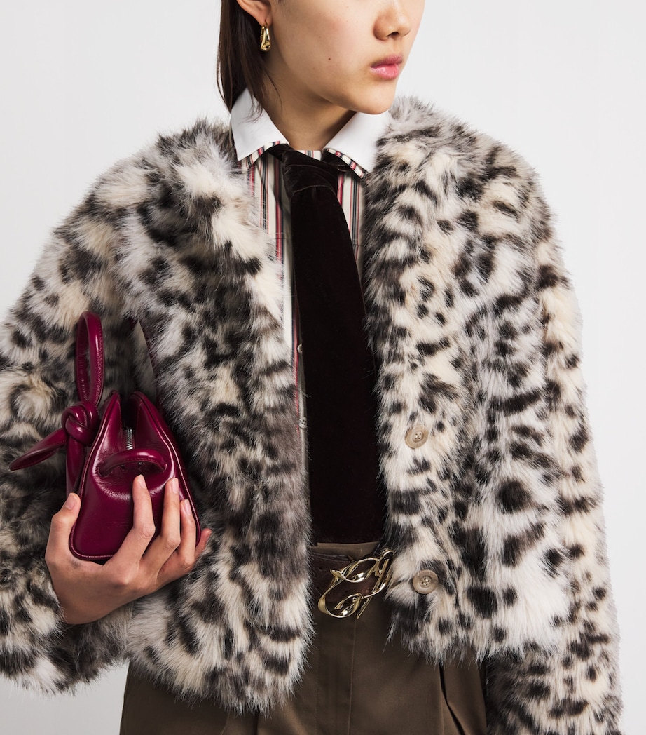 Faux Fur Leopard Print Jacket LEOPARD Image 6