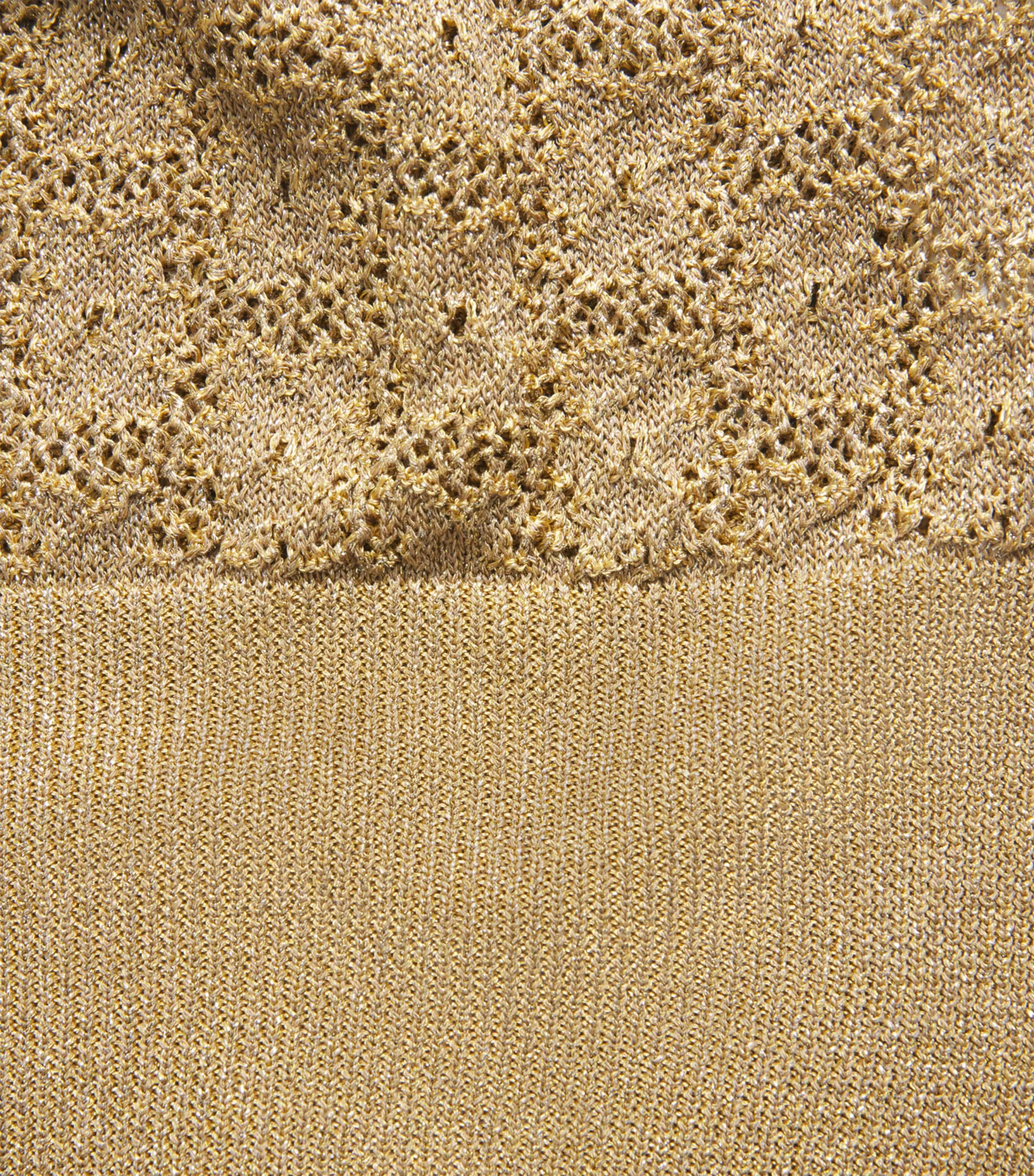 Knitted Lurex Tank Top GLD111 GOLD Image 5