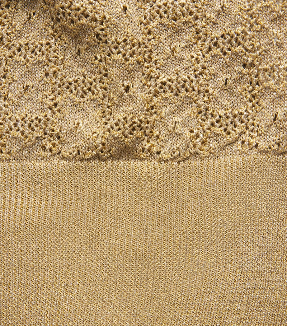 Knitted Lurex Tank Top GLD111 GOLD Image 5