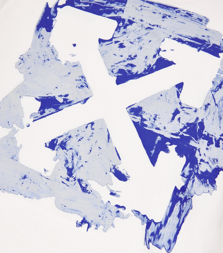 Arrow Acrylic Logo T-Shirt (4-12 Years) 145WHITE-BLUE Image 4