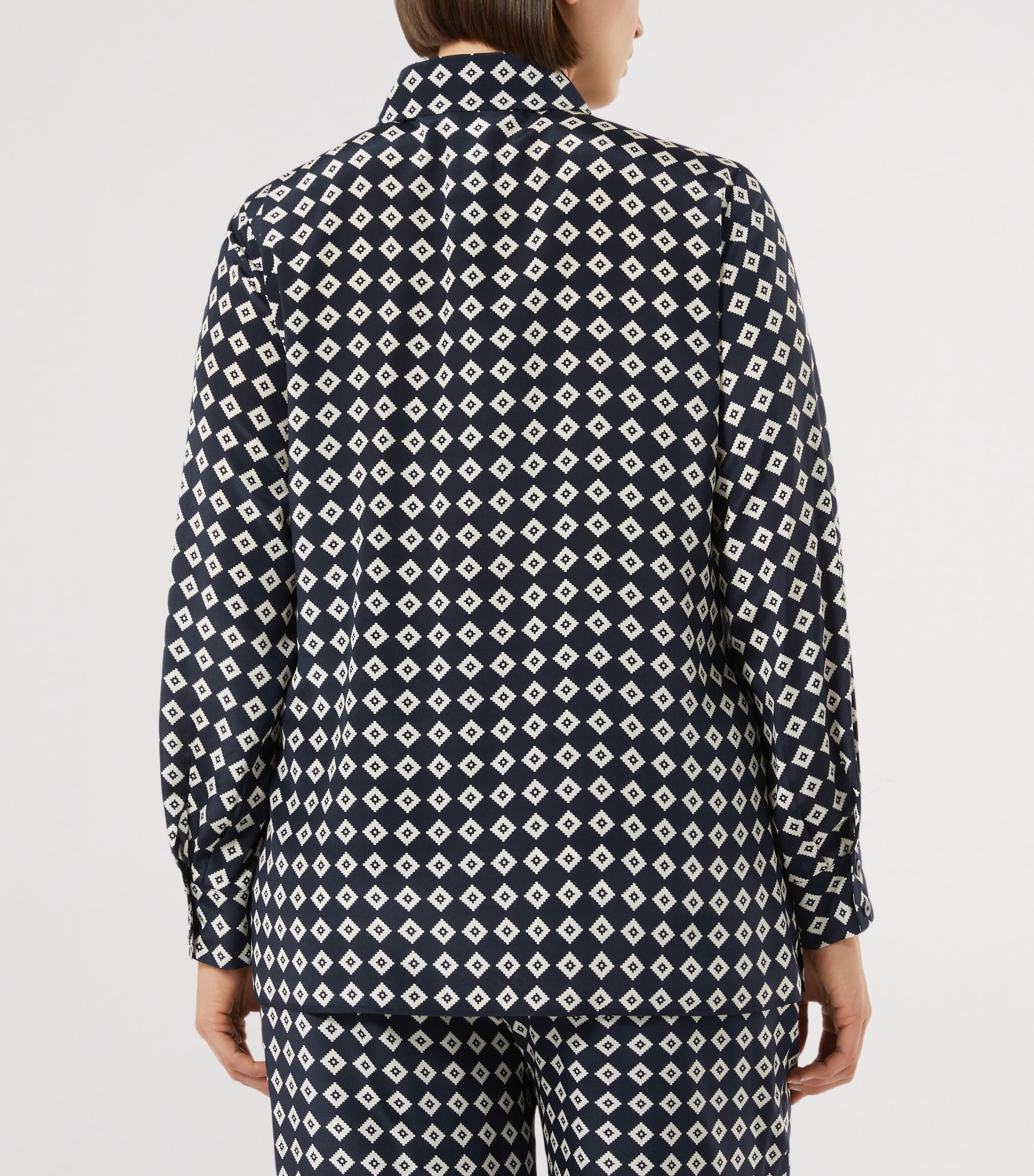 Marina Rinaldi Womens Silk Printed Shirt Midnightblue Image 4