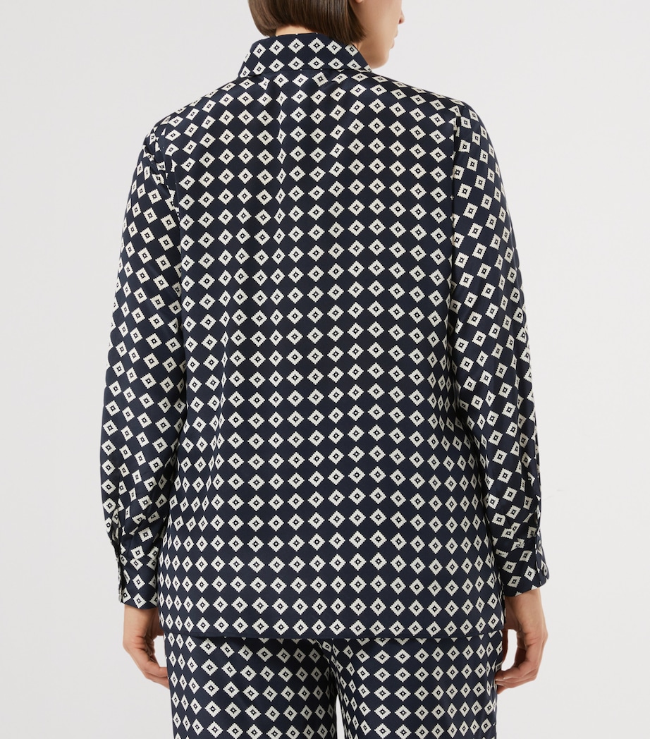 Marina Rinaldi Womens Silk Printed Shirt Midnightblue Image 4