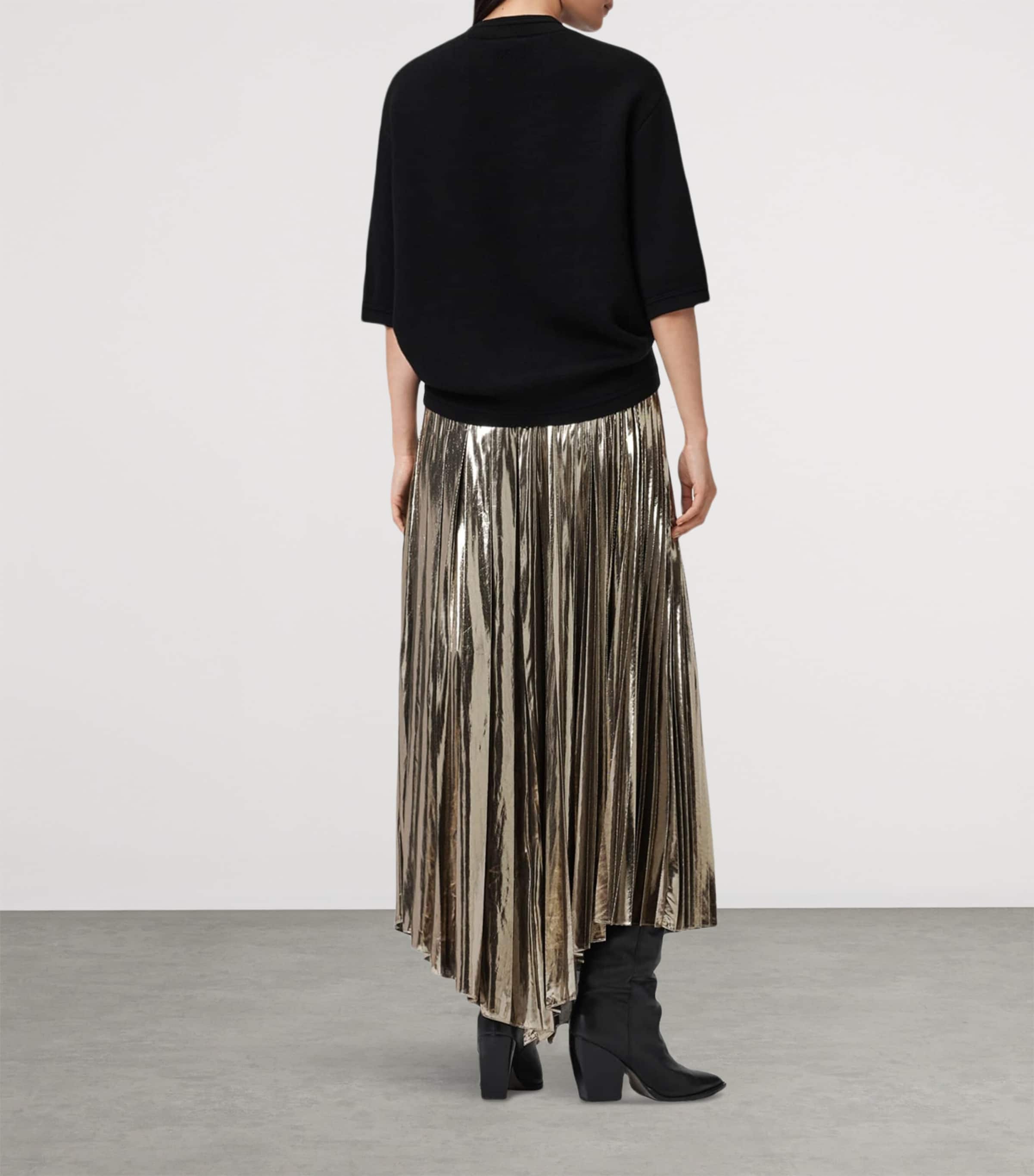 Pleated Jax Maxi Skirt BRONZE GOLD Image 4