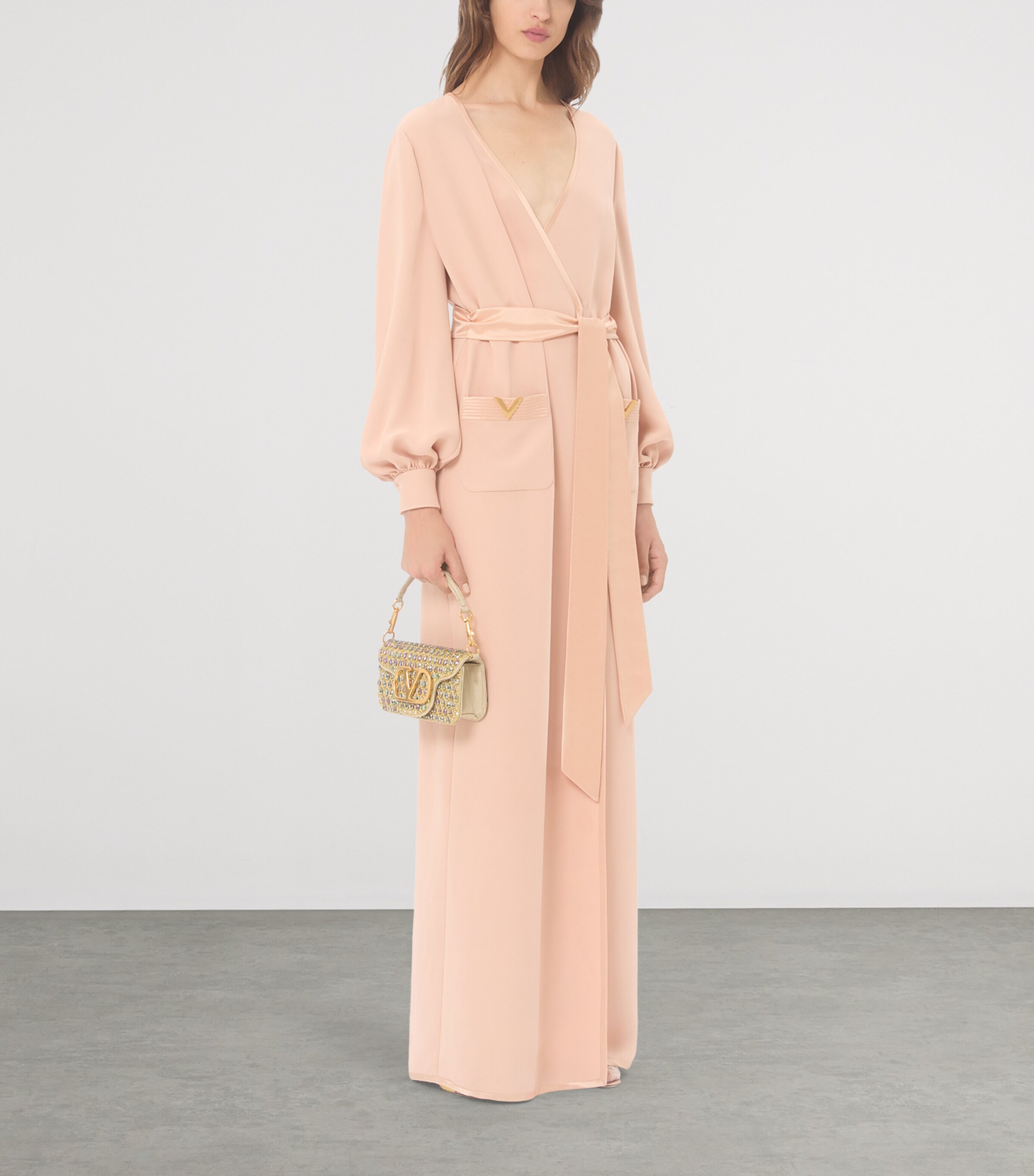 Valentino Orange Silk Maxi Dress | Harrods US