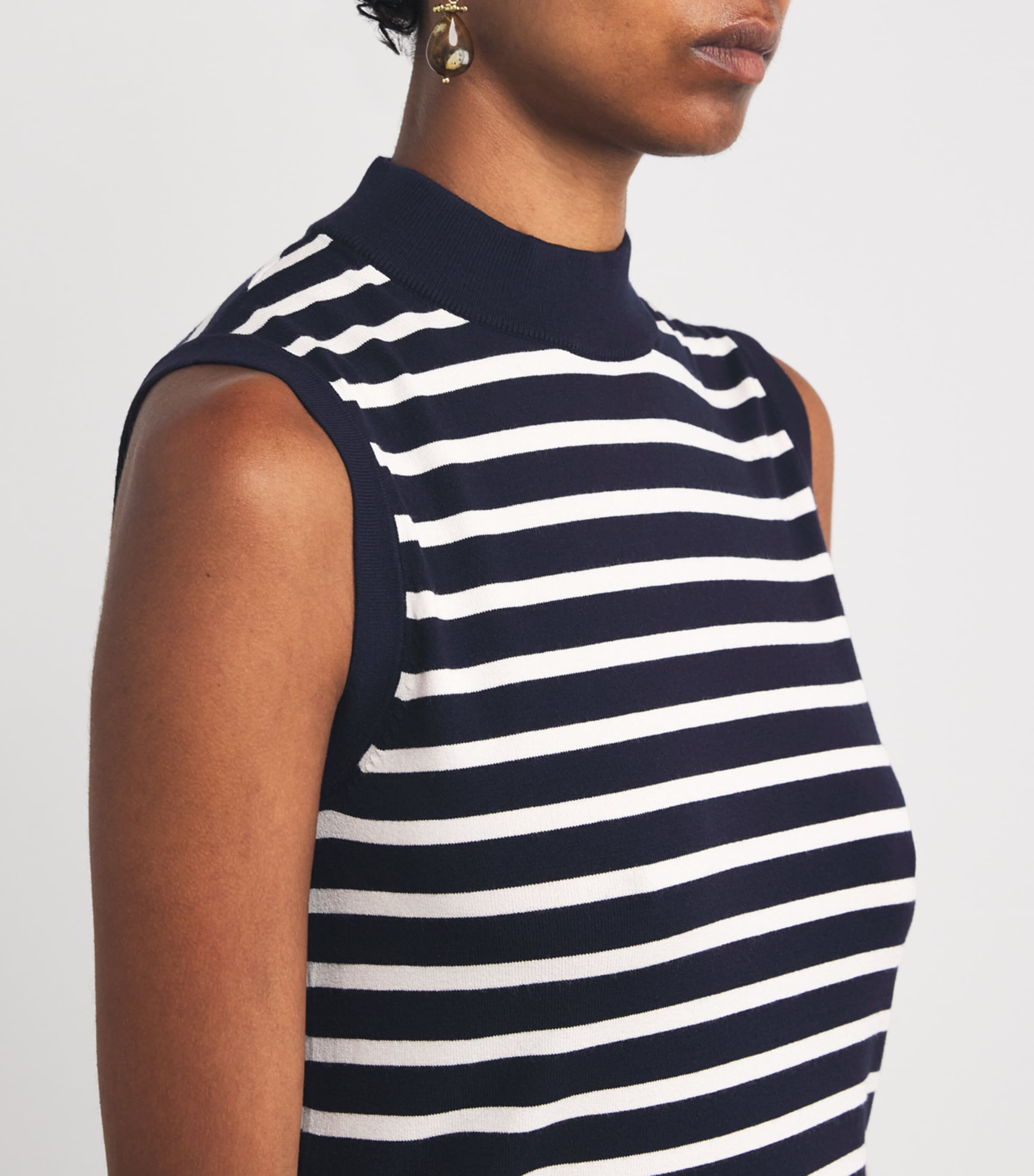 Stretch-Knit Sweater Vest NAVY Image 6