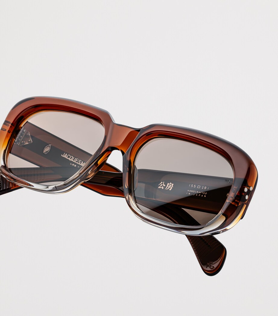 Jacques Marie Mage Kobo Rectangle Sunglasses Hickory Fade Image 3