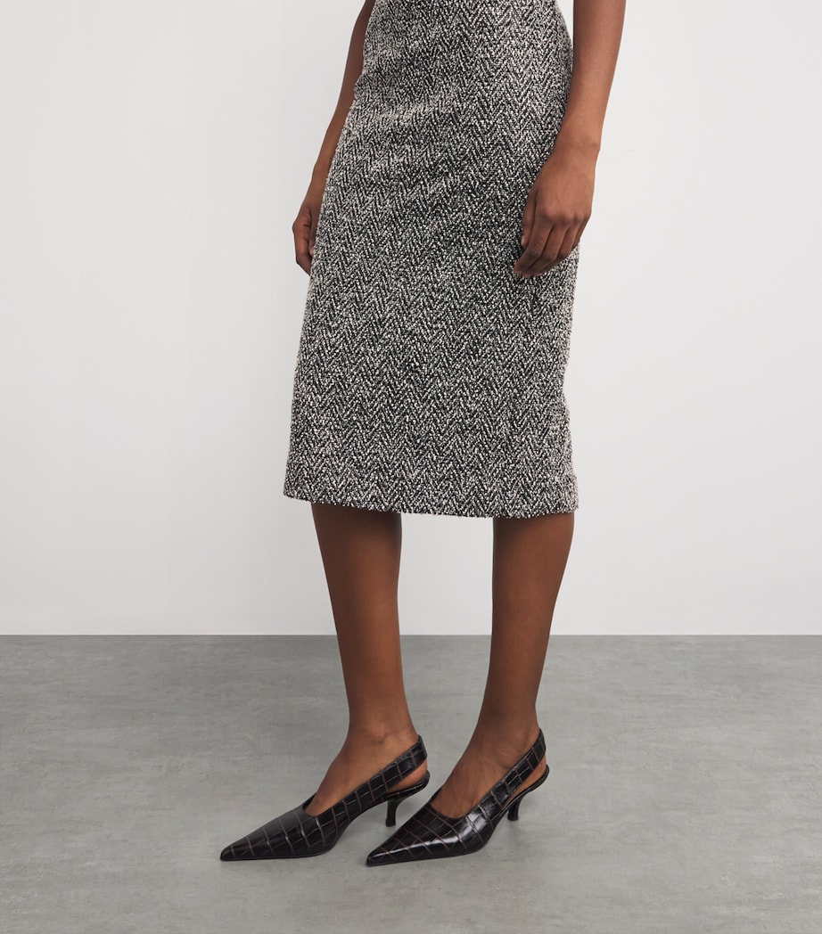 Tweed Midi Dress BLACK Image 6