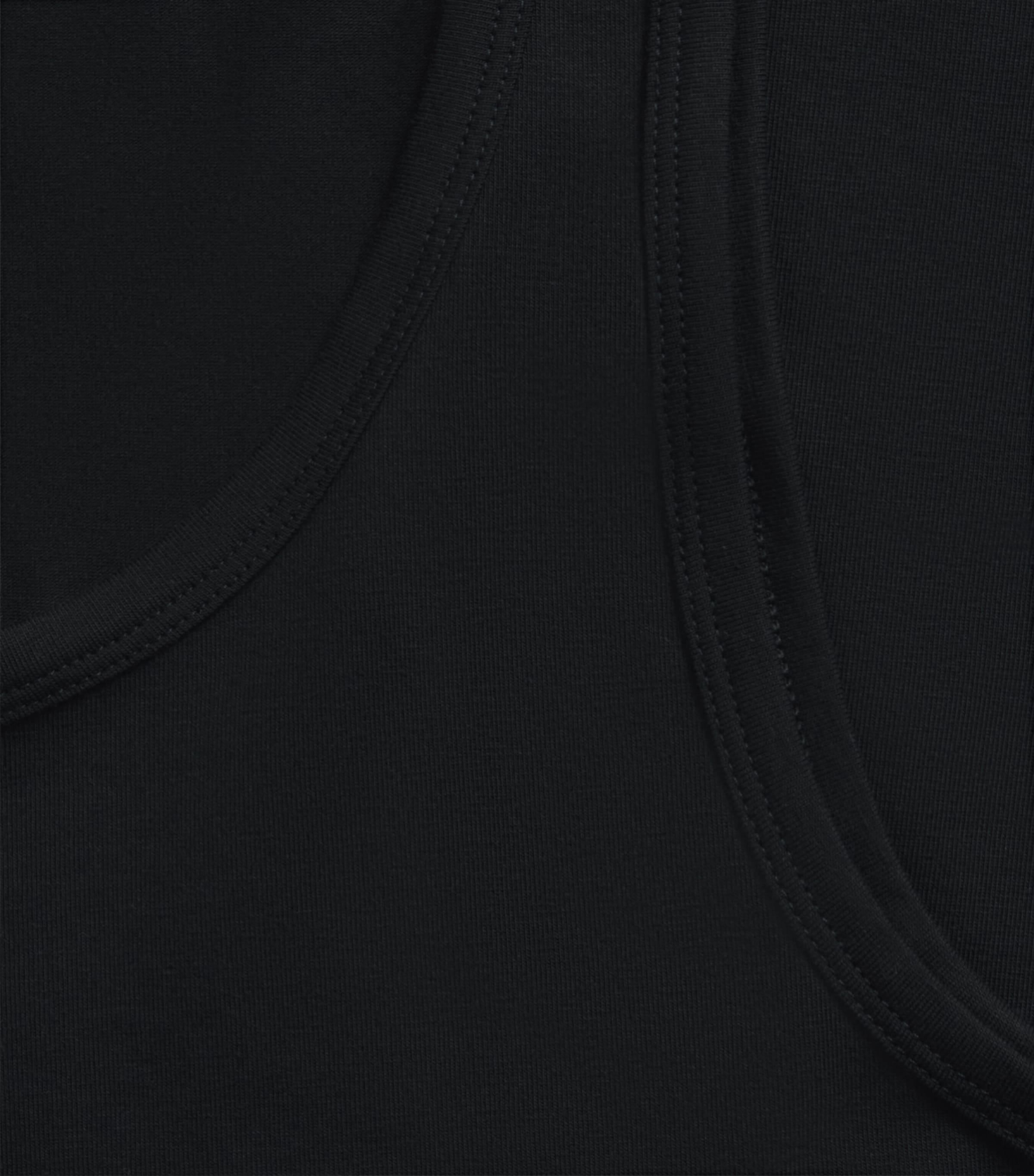 Falke Mens Egyptian Cotton Vests (Pack of 2) Black Image 4