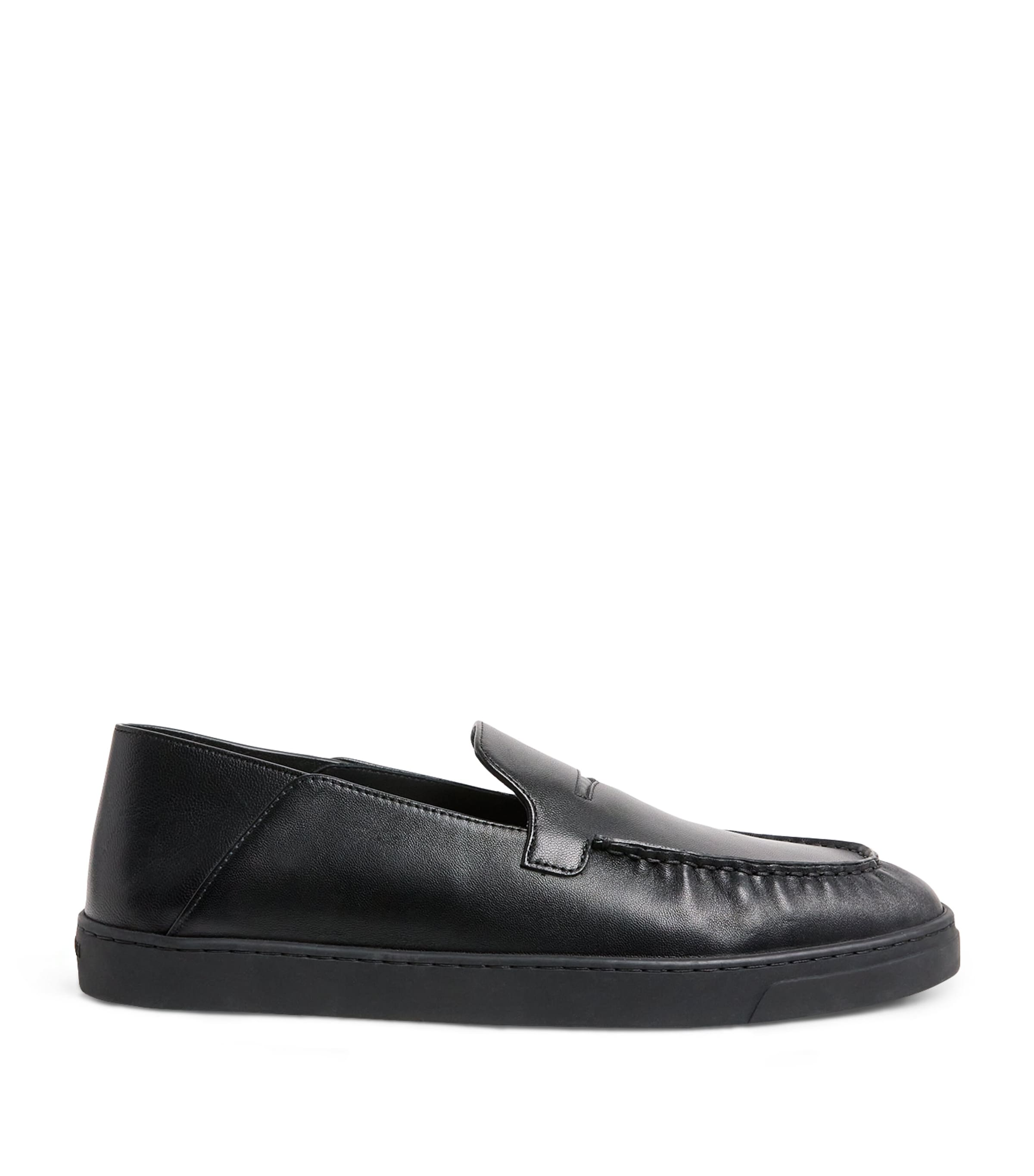 Giorgio Armani Leather Penny Loafers