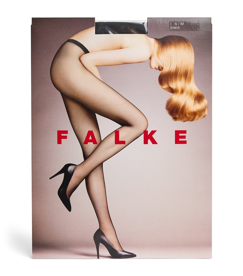 Falke Womens Fine Net Tights Black Image 1