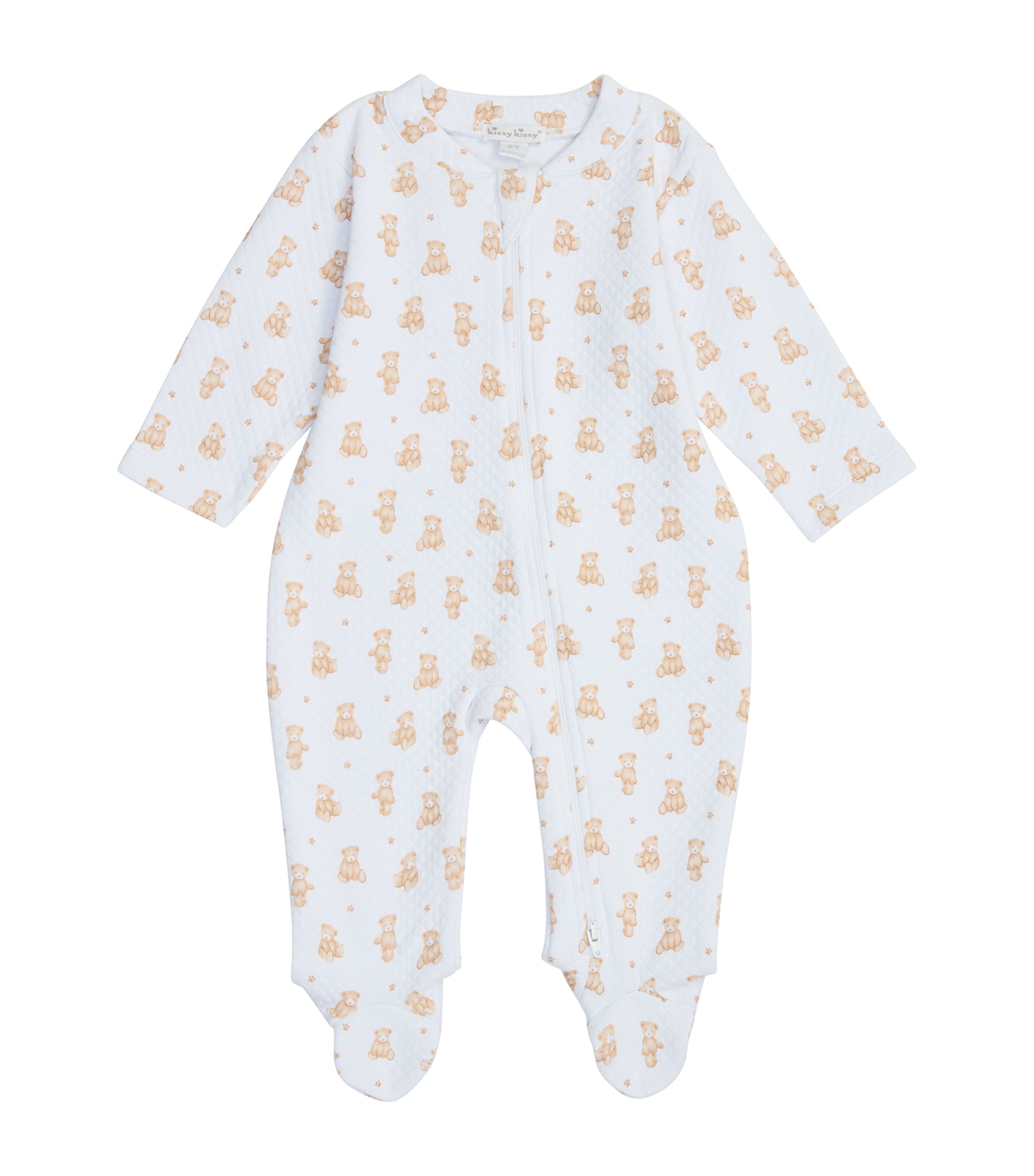 Kissy Kissy Pima Cotton Teddy Bear All-in-one In White