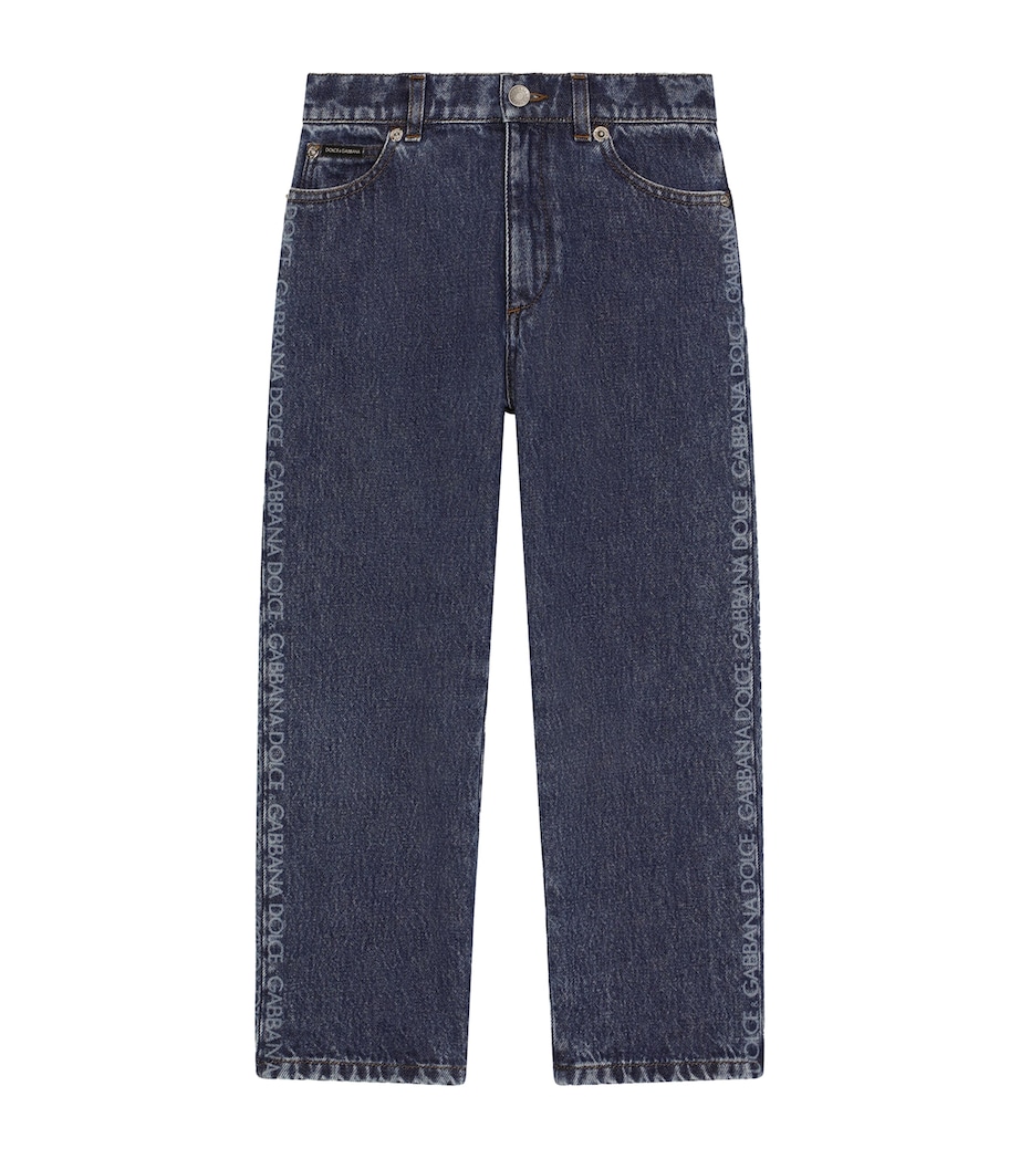 Logo Print Straight Jeans (8-12+ Years) S9000-COMBI Image 1